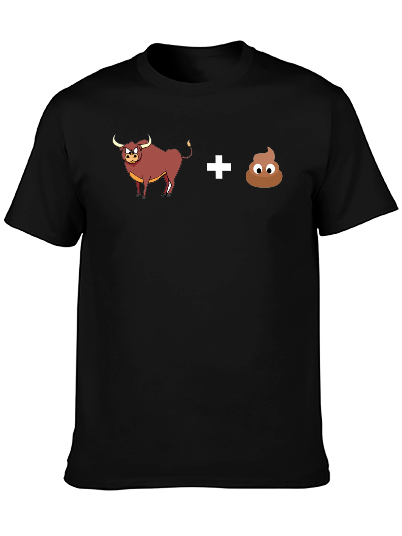 Black Bull Poop Graphic T-Shirt view 3