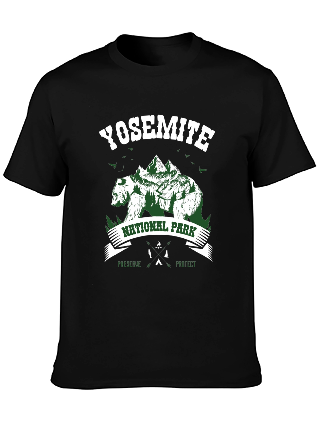 Black Yosemite National Park Graphic Tee view 3