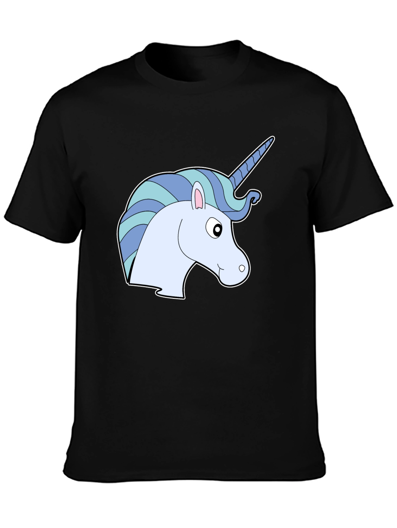 Black Unicorn Graphic Tee - Men's Black T-Shirt view 3