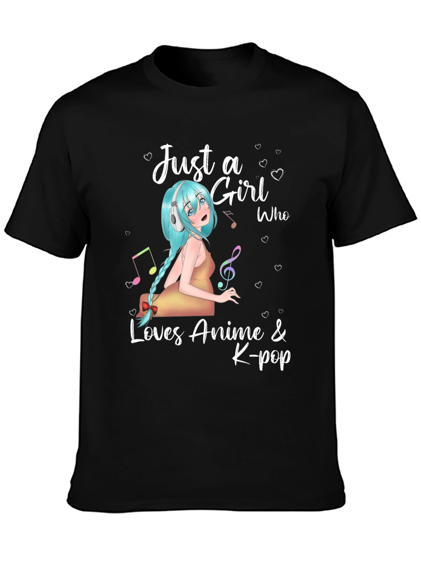 Black Anime & K-Pop Lover's T-Shirt view 3