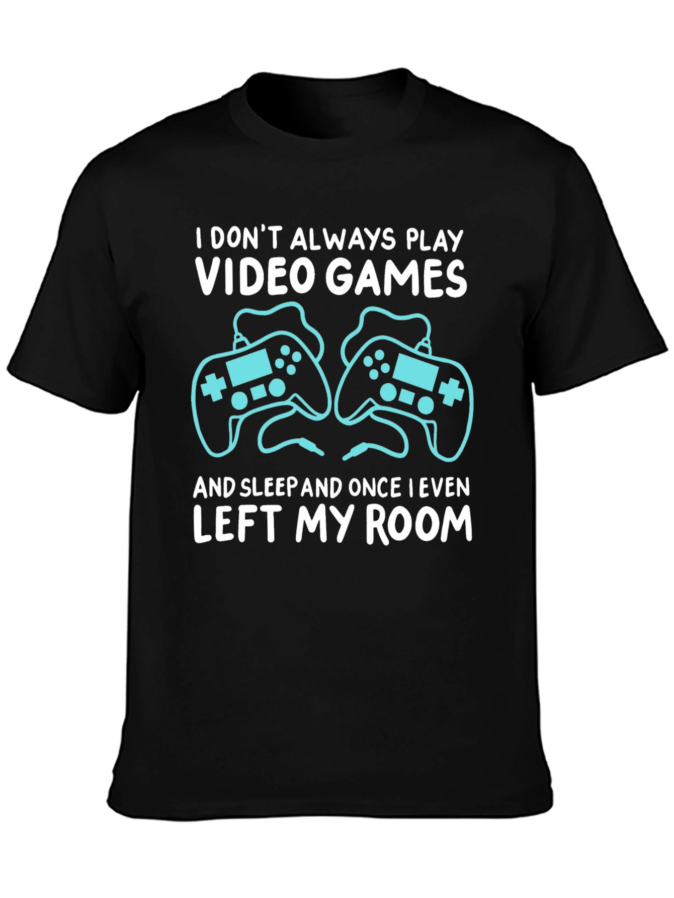 Black Video Gamer T-Shirt: I Don't Always Play view 3