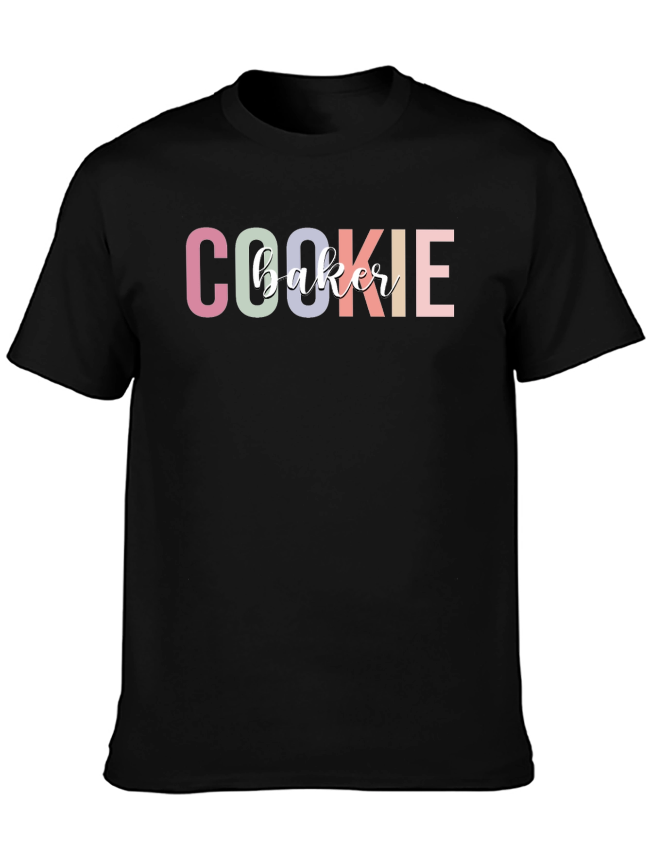 Black Cookie Baker Graphic Tee - Sweet Treat T-Shirt view 3