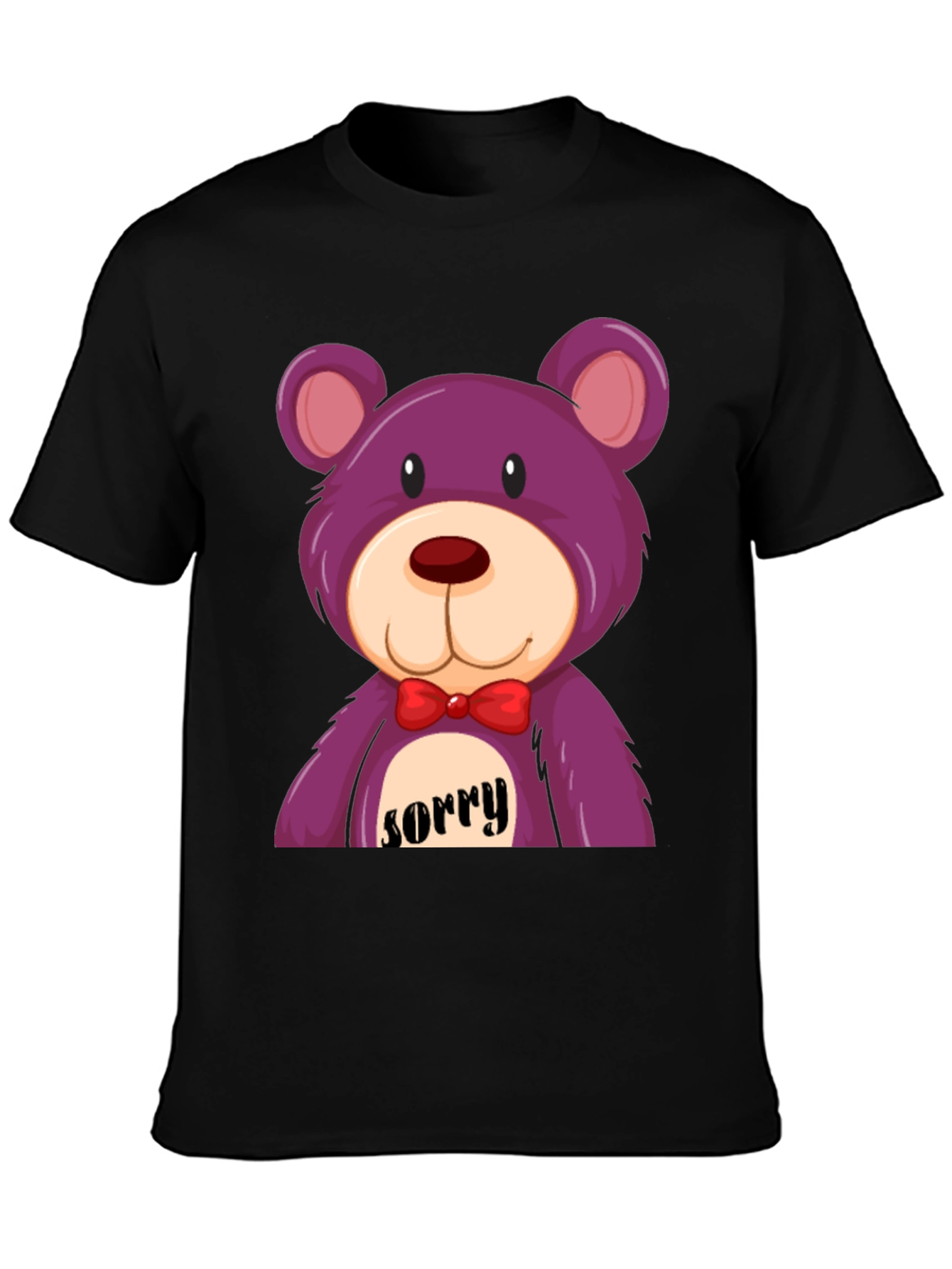Black Sorry Bear T-Shirt view 3