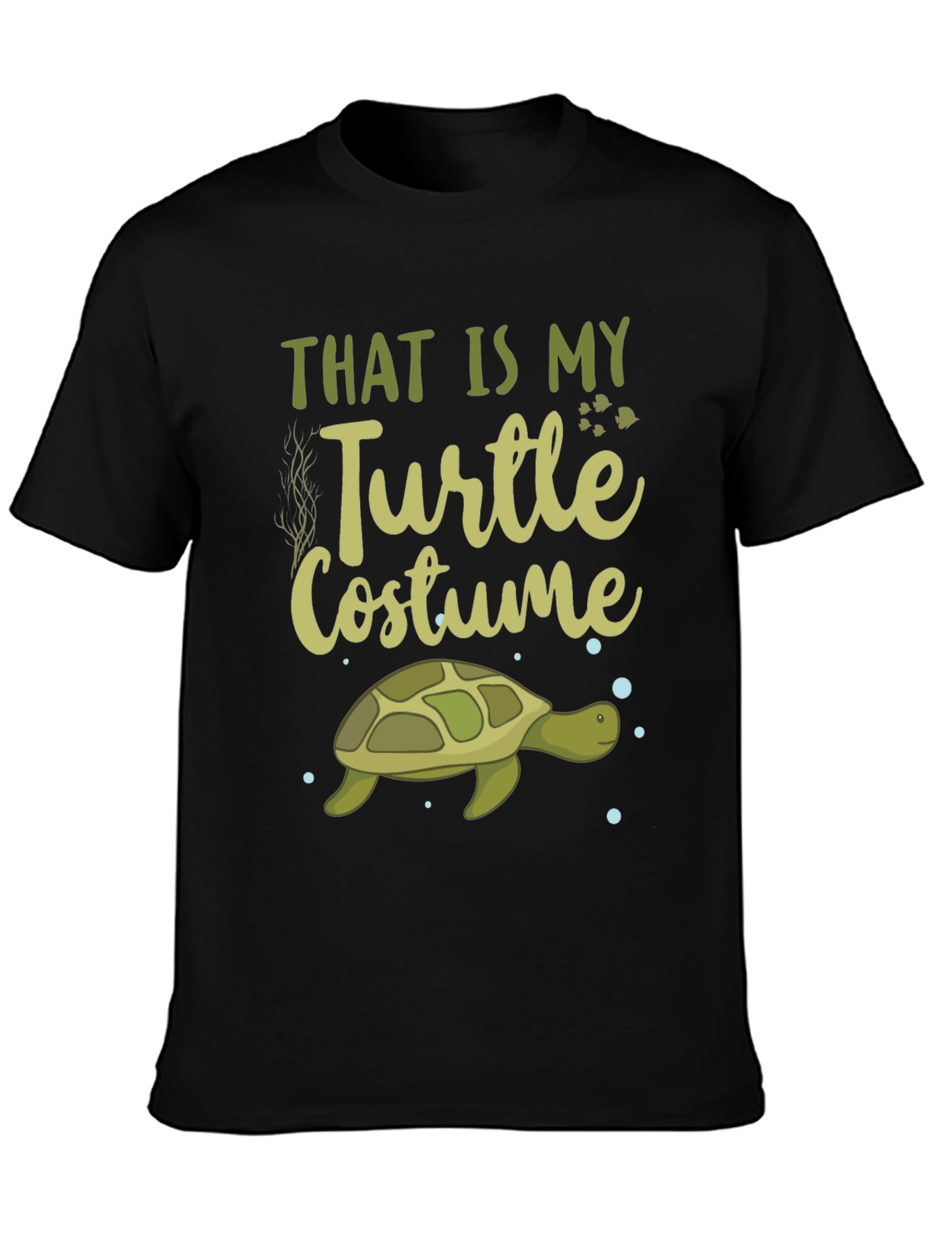 Black Turtle Costume T-Shirt - Funny Halloween Tee view 3