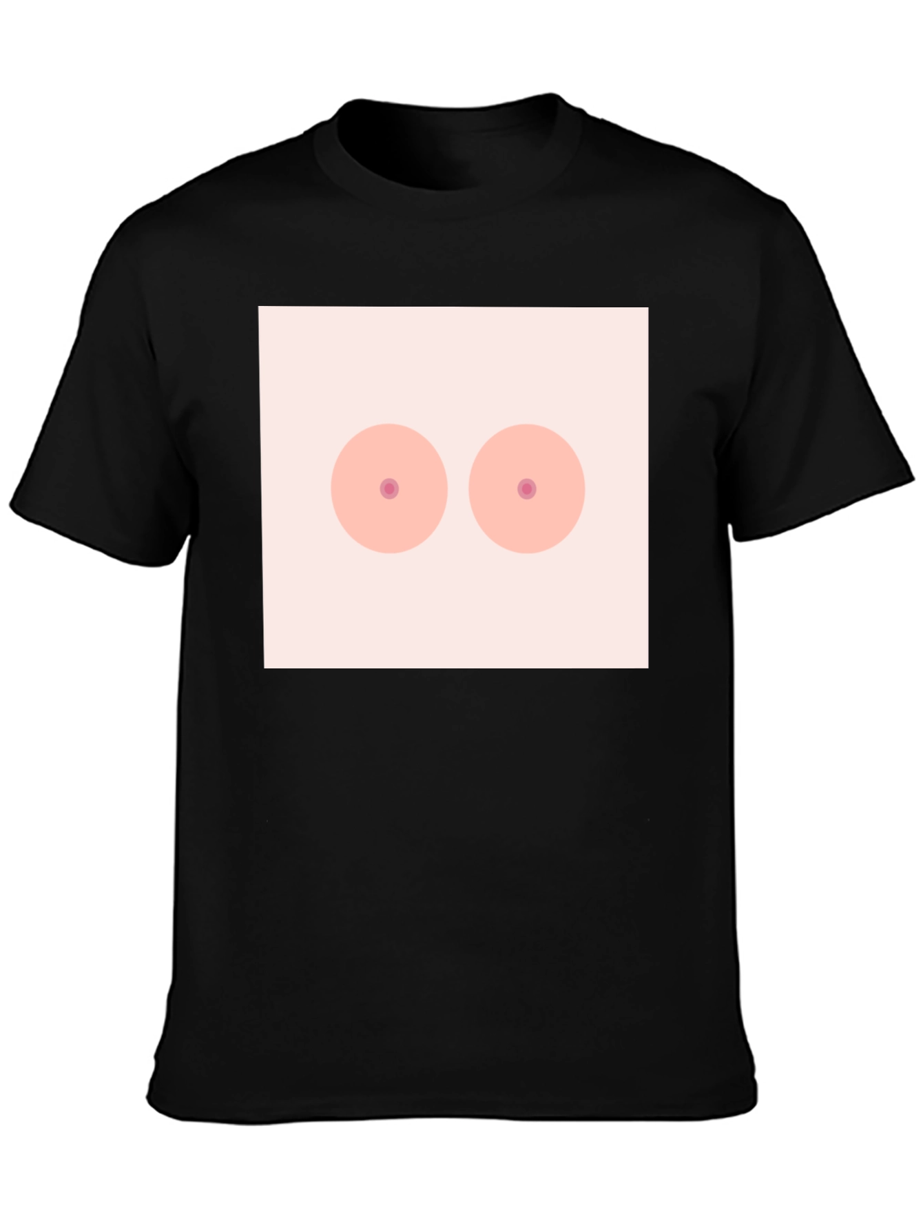 Black Novelty Graphic T-Shirt - Boobs Design view 3