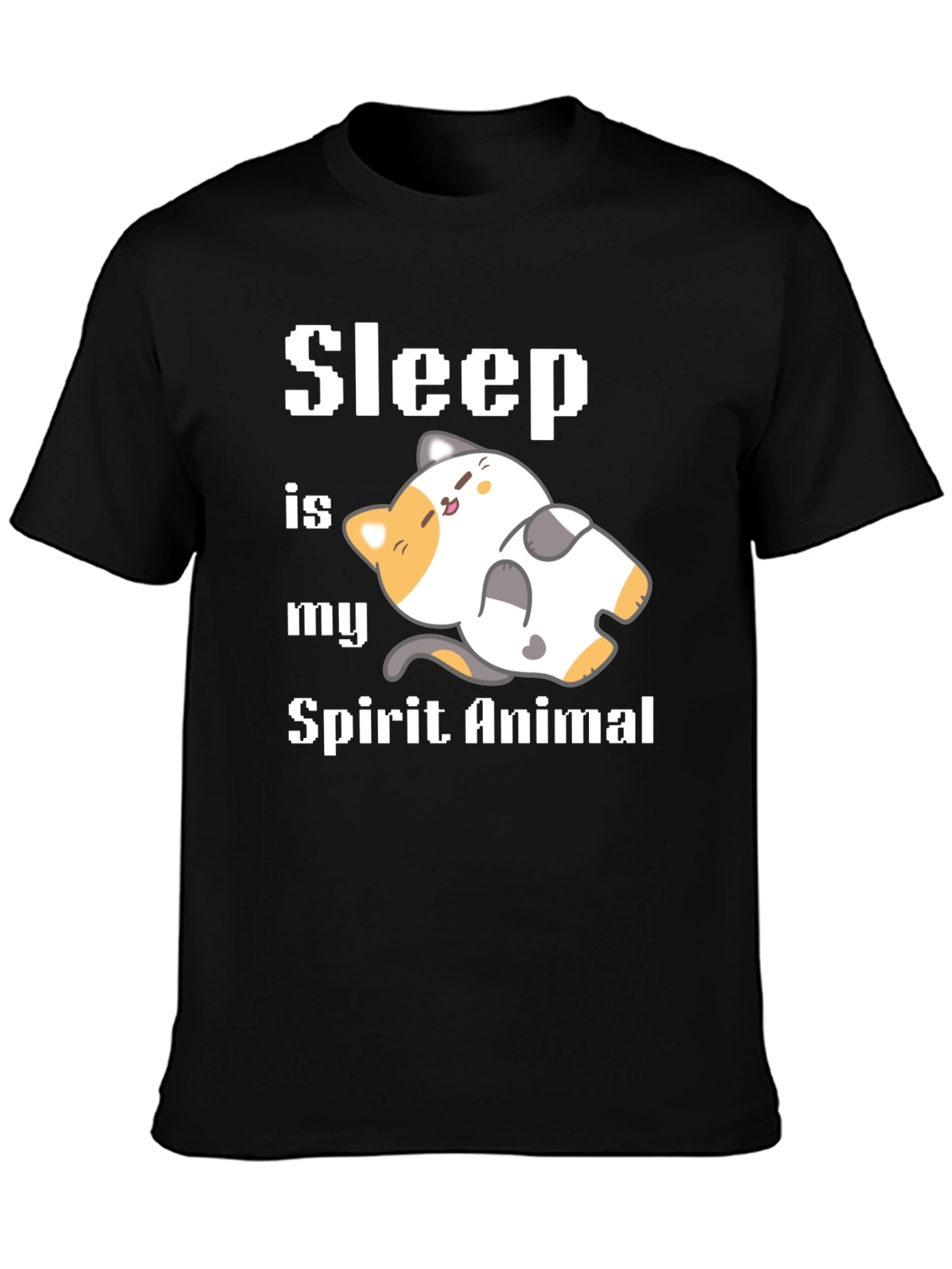 Black Sleep is My Spirit Animal Graphic Tee Shirt view 3