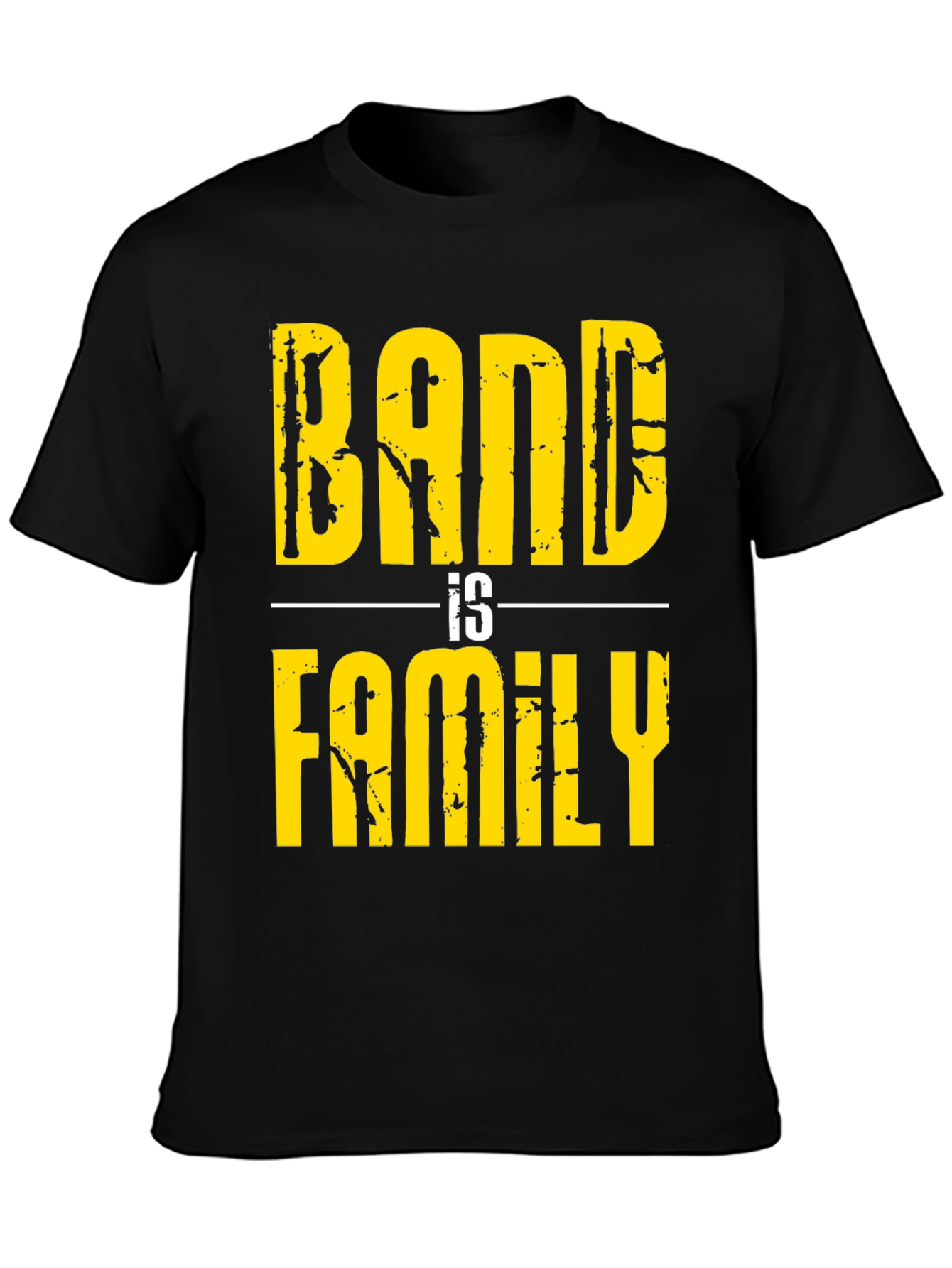 Black Band Is Family Graphic T-Shirt - Black view 3