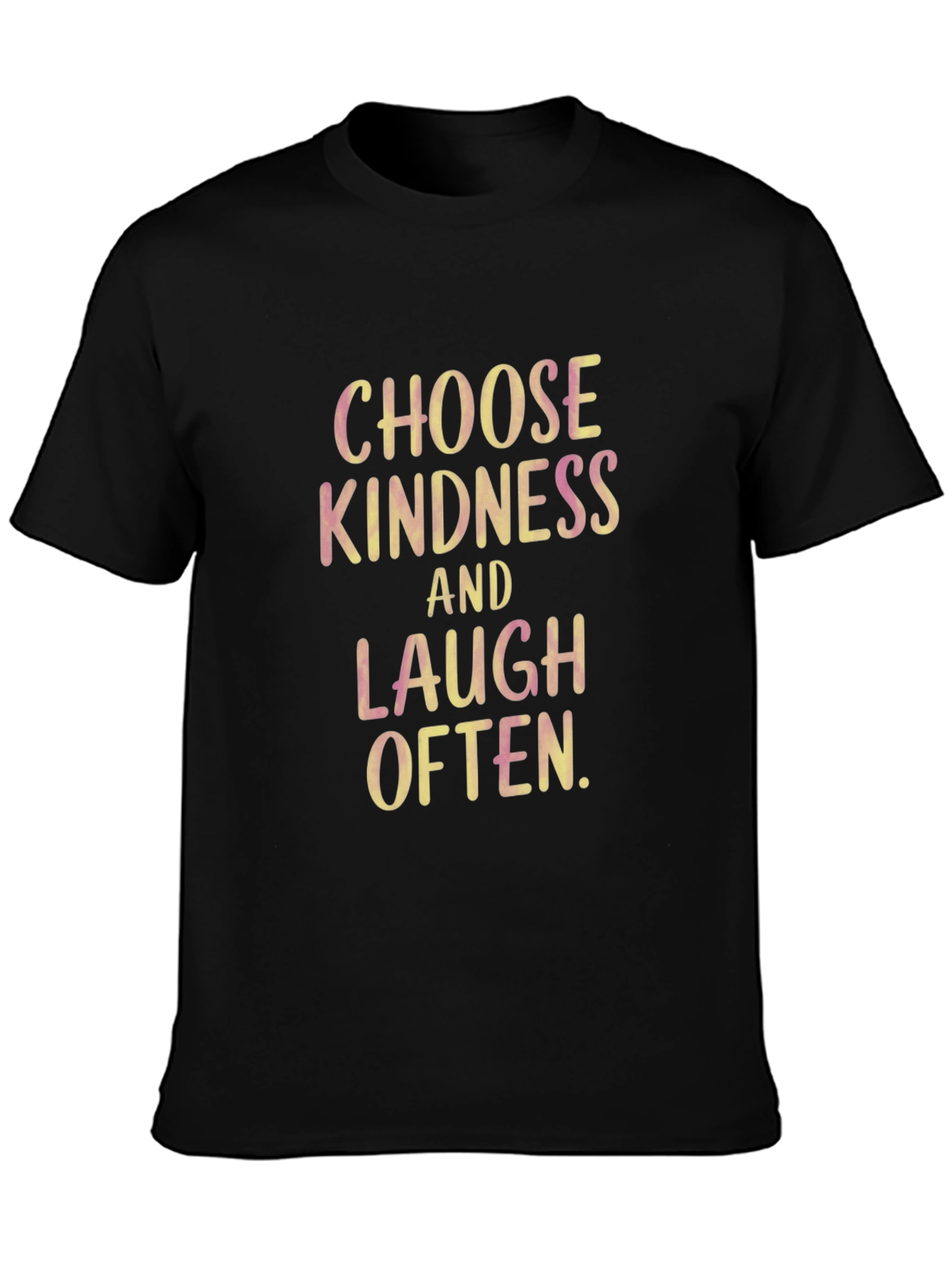 Black Choose Kindness Graphic Tee - Black Cotton Blend view 3