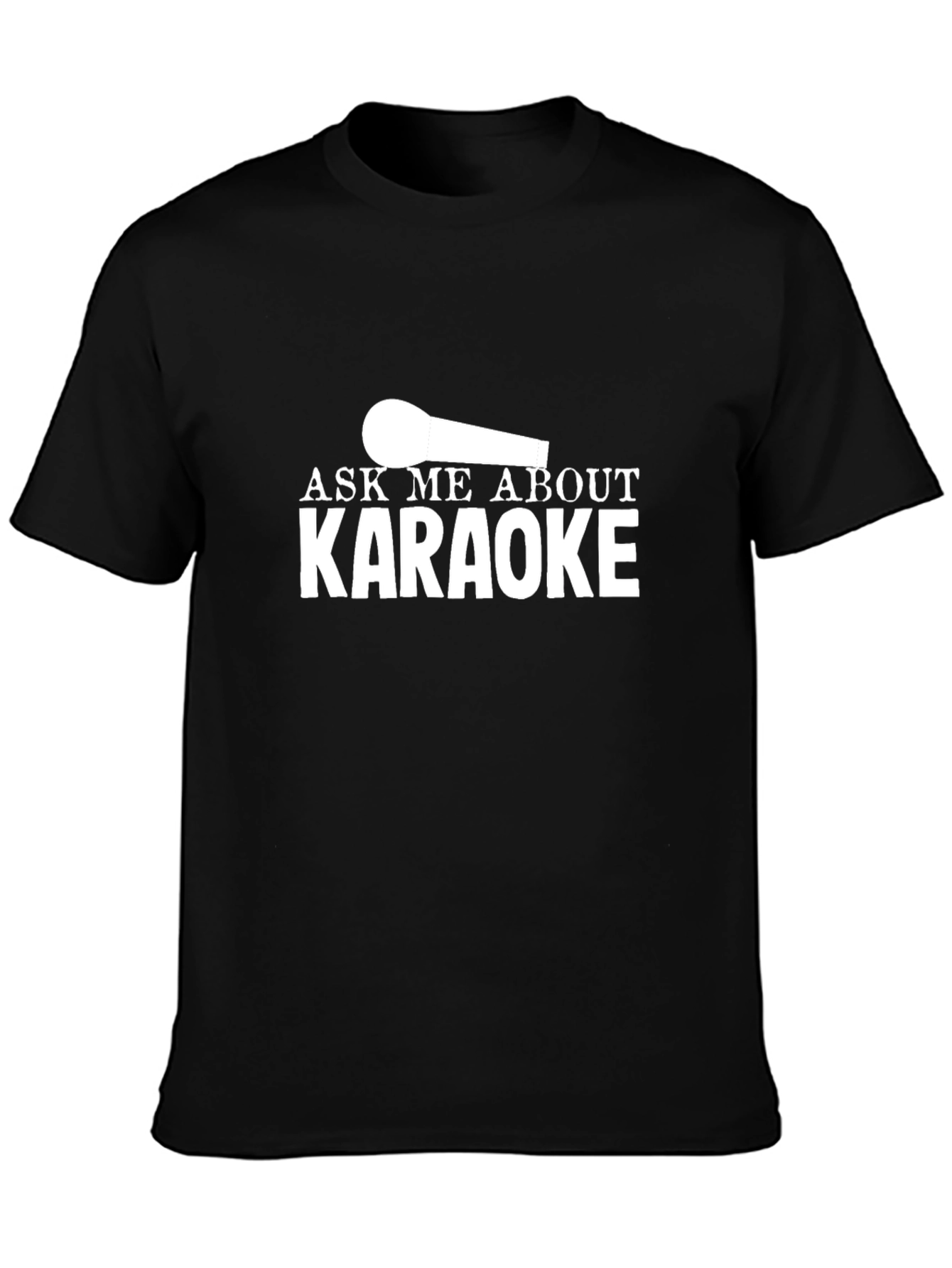 Black Ask Me About Karaoke T-Shirt view 3