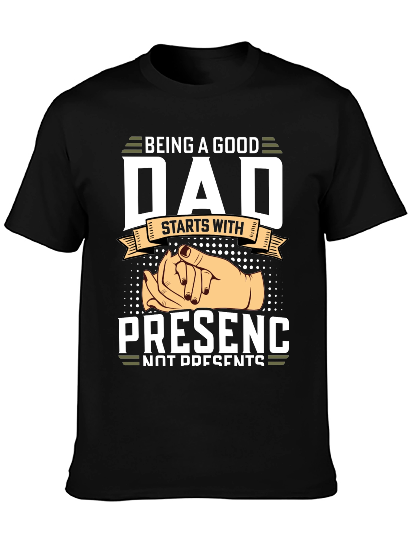 Black Being A Good Dad T-Shirt view 3