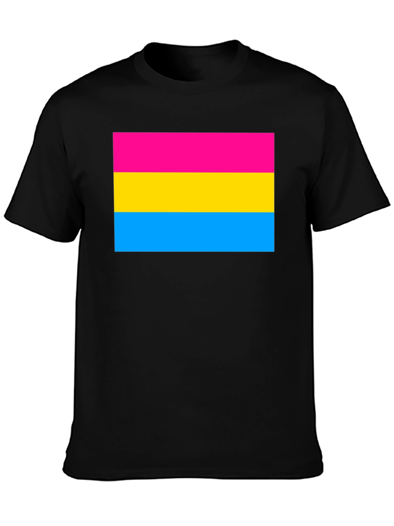 Black Pansexual Pride Flag T-Shirt view 3