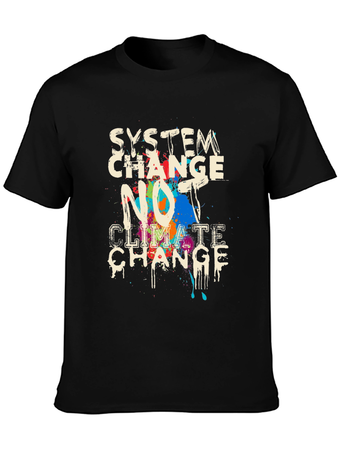 Black System Change, Not Climate Change Graphic Tee view 3