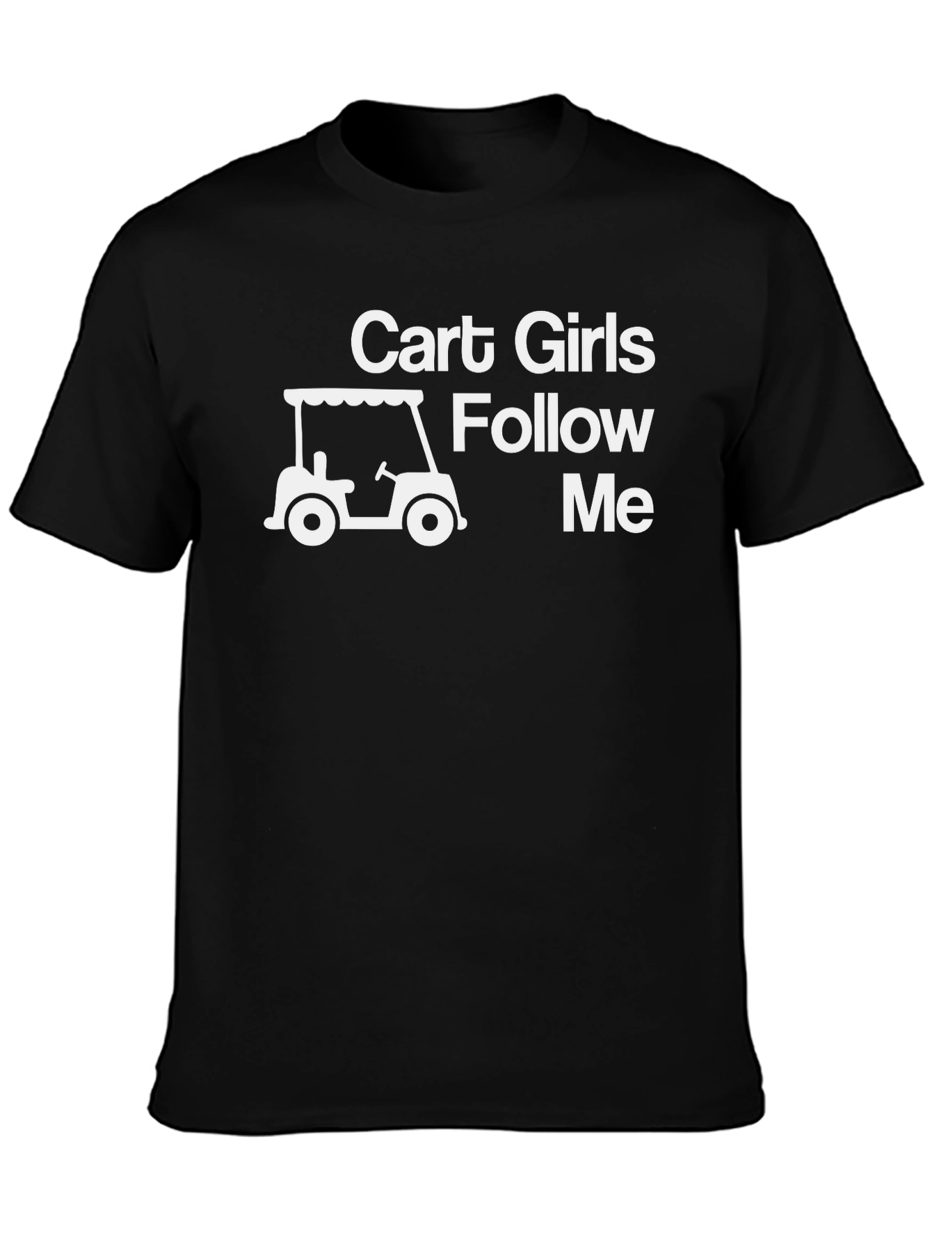 Black Cart Girls Follow Me Graphic Tee - Black view 3