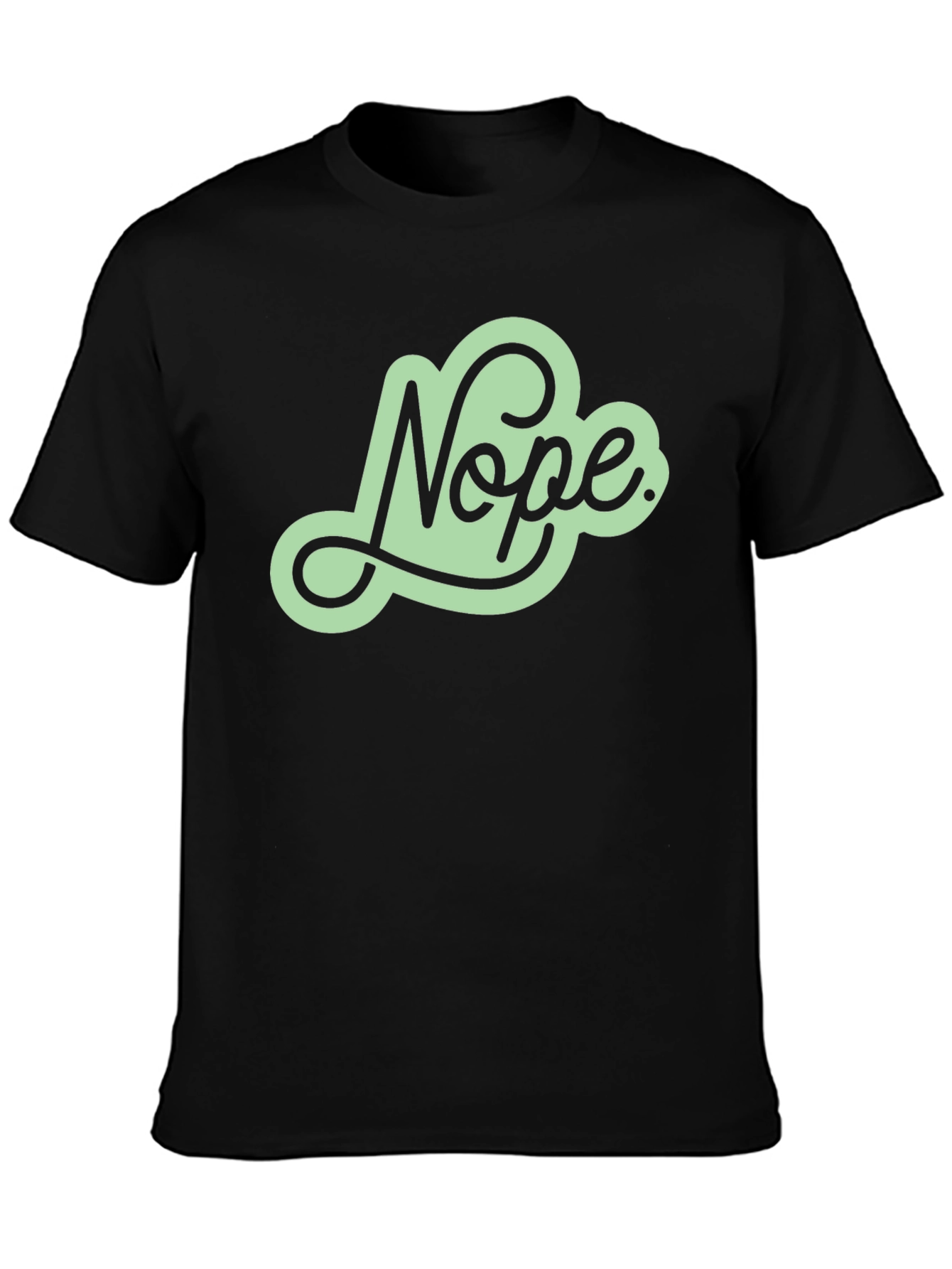 Black Nope Graphic Tee - Trendy Casual Shirt view 3