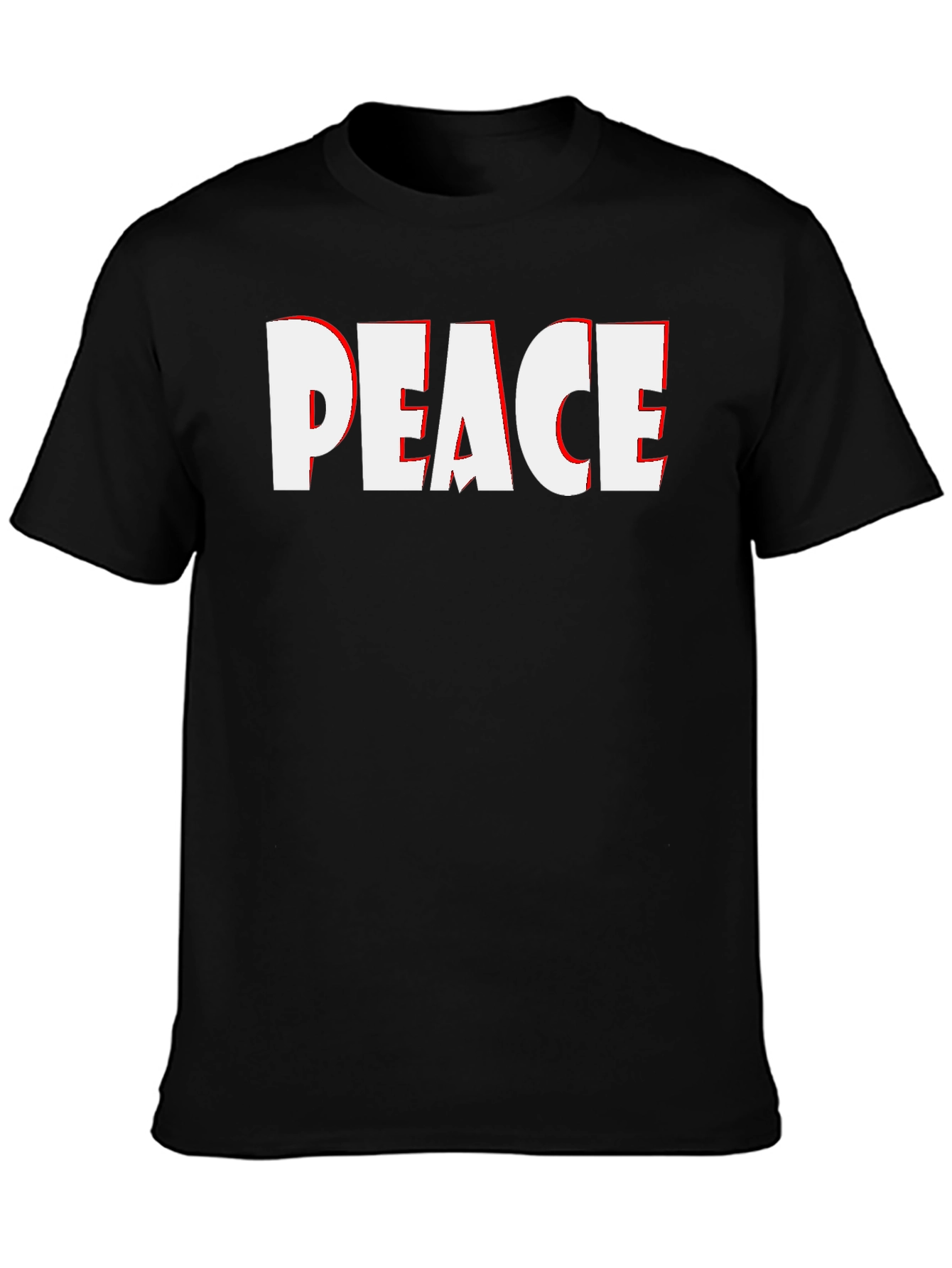 Black Peace Graphic T-Shirt - Black view 3