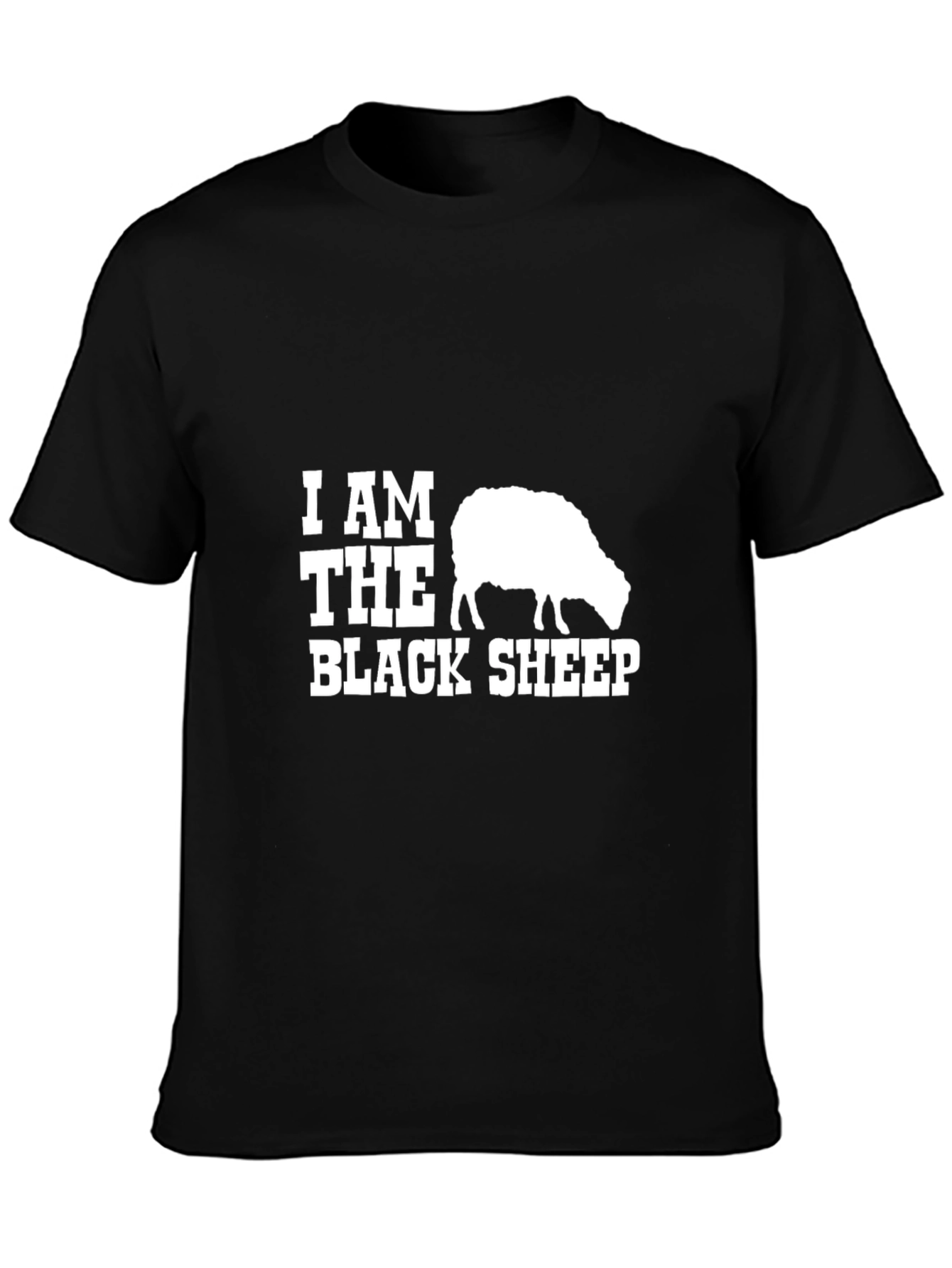 Black Black Sheep Graphic T-Shirt - Trendy Casual Tee view 3
