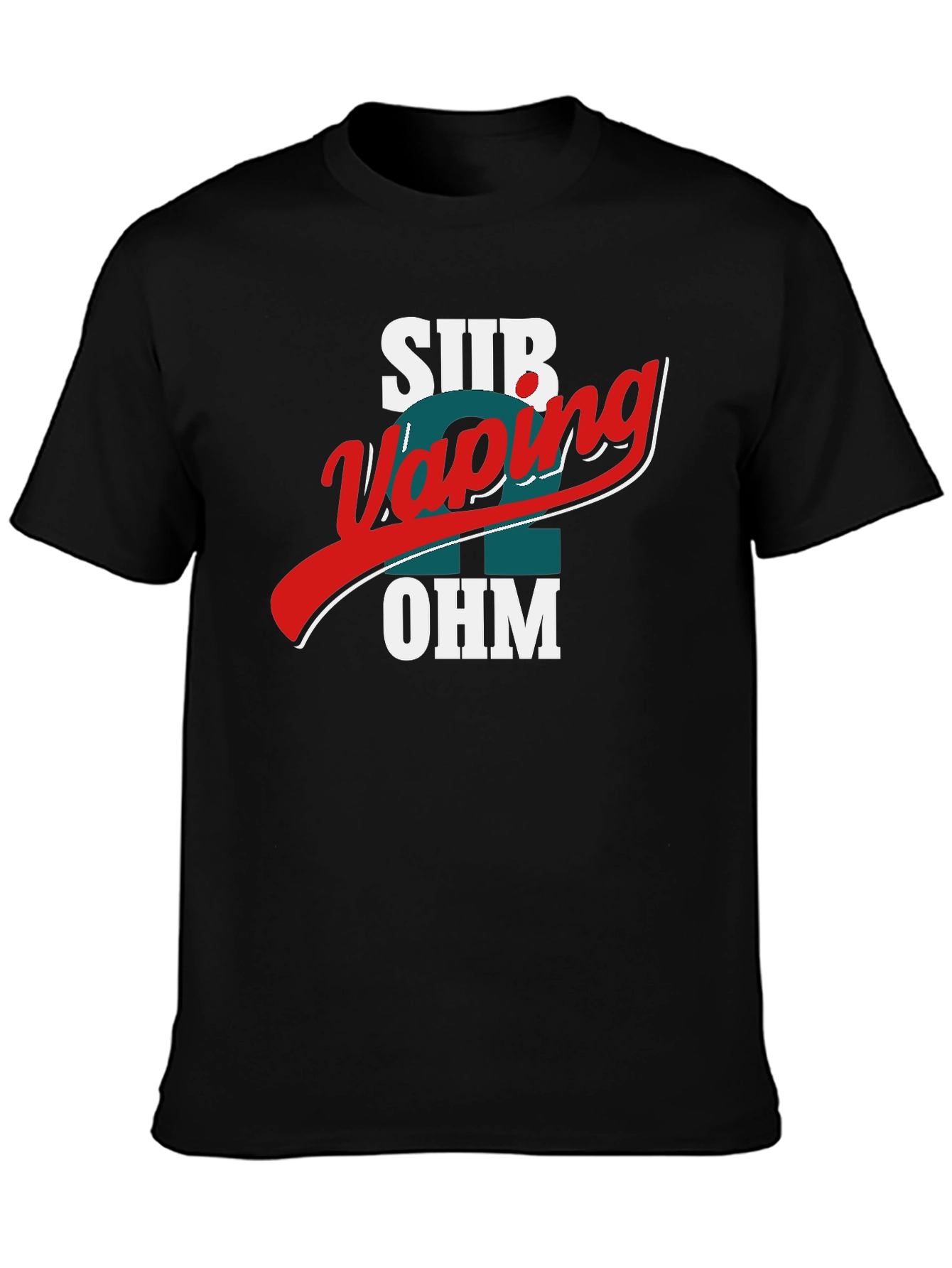 Black Sub Ohm Vaping T-Shirt - Premium Black Tee view 3