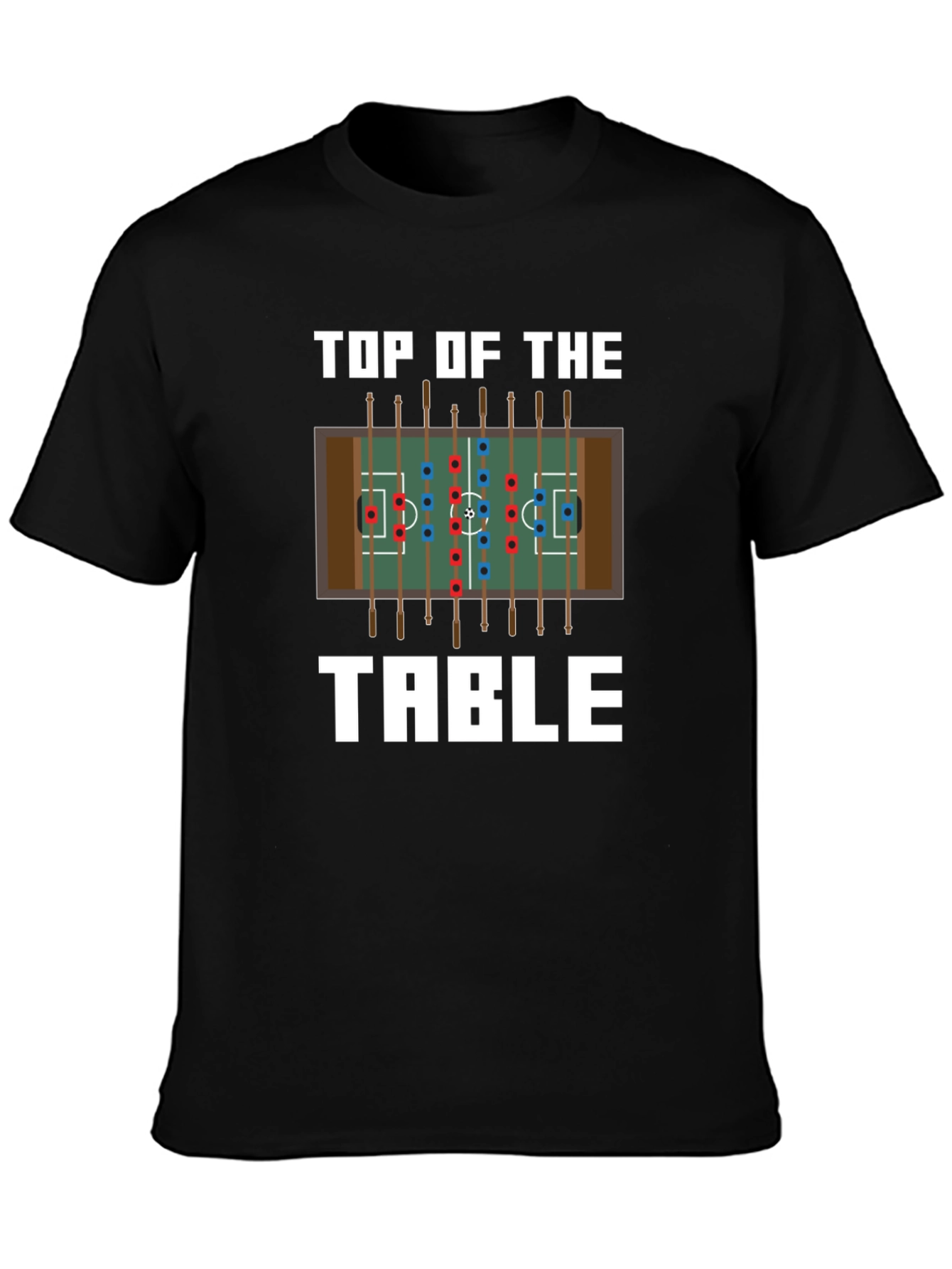 Black Top of the Table Foosball T-Shirt view 3