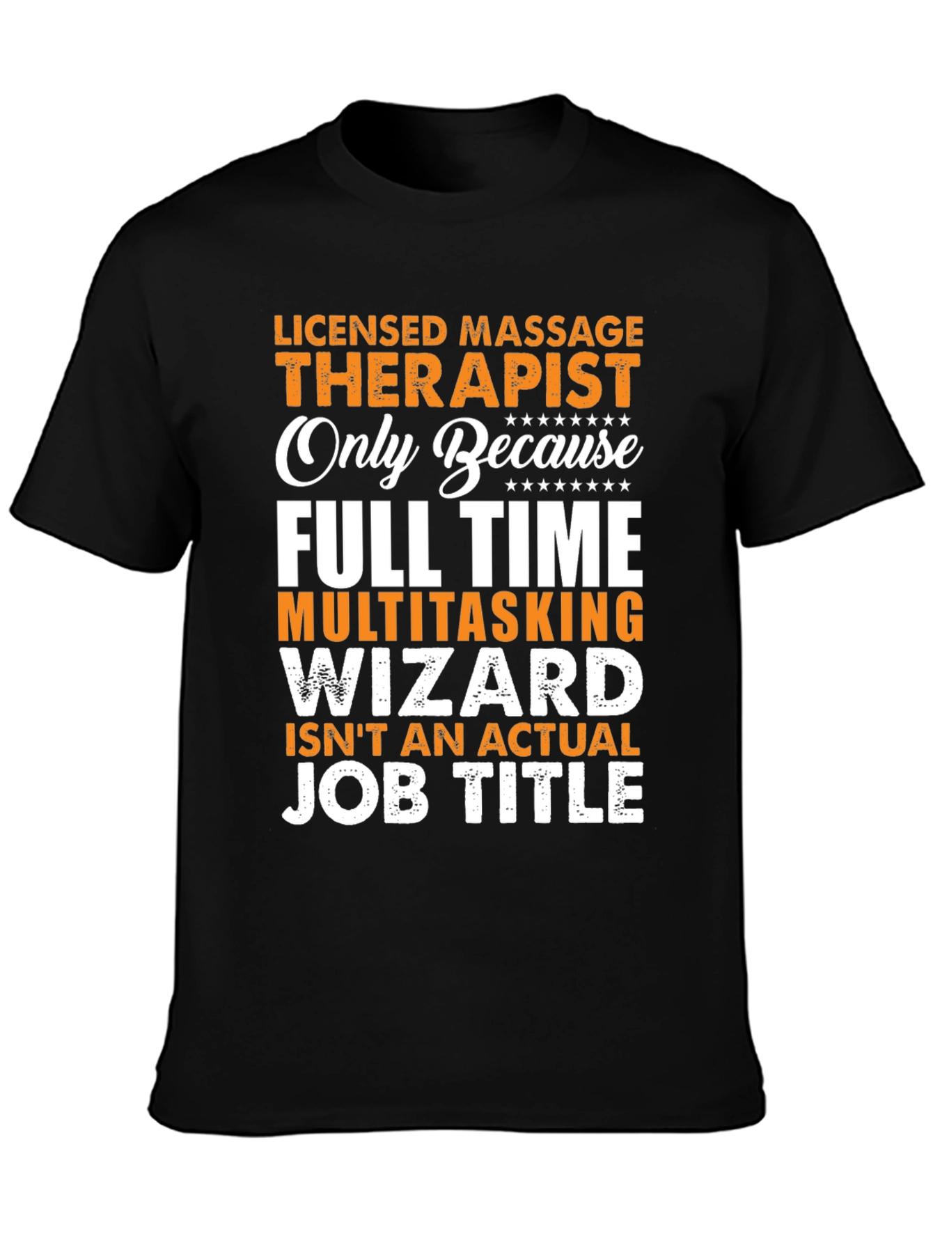 Black Licensed Massage Therapist Graphic Tee view 3