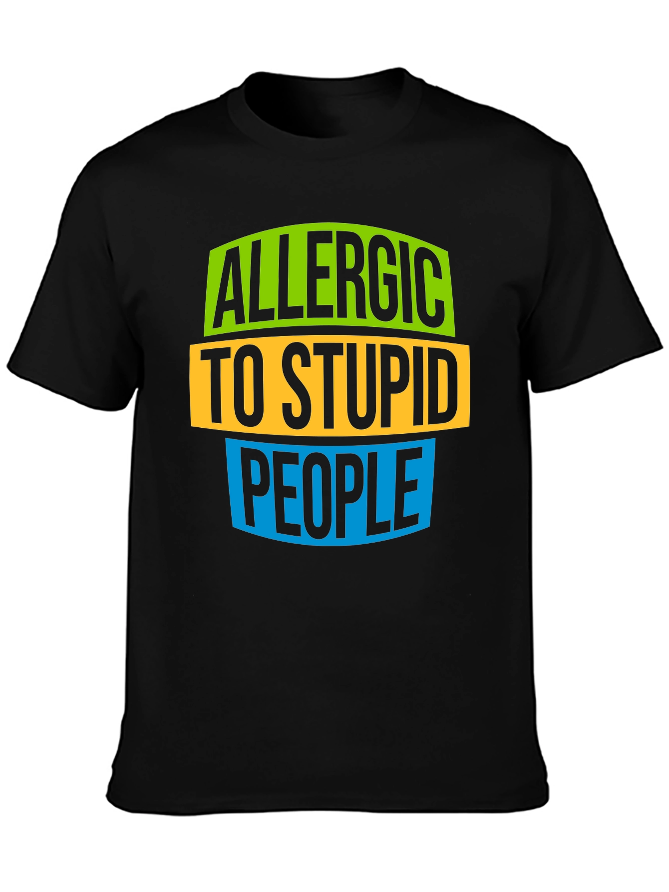 Black Allergic to Stupid People Graphic Tee view 3