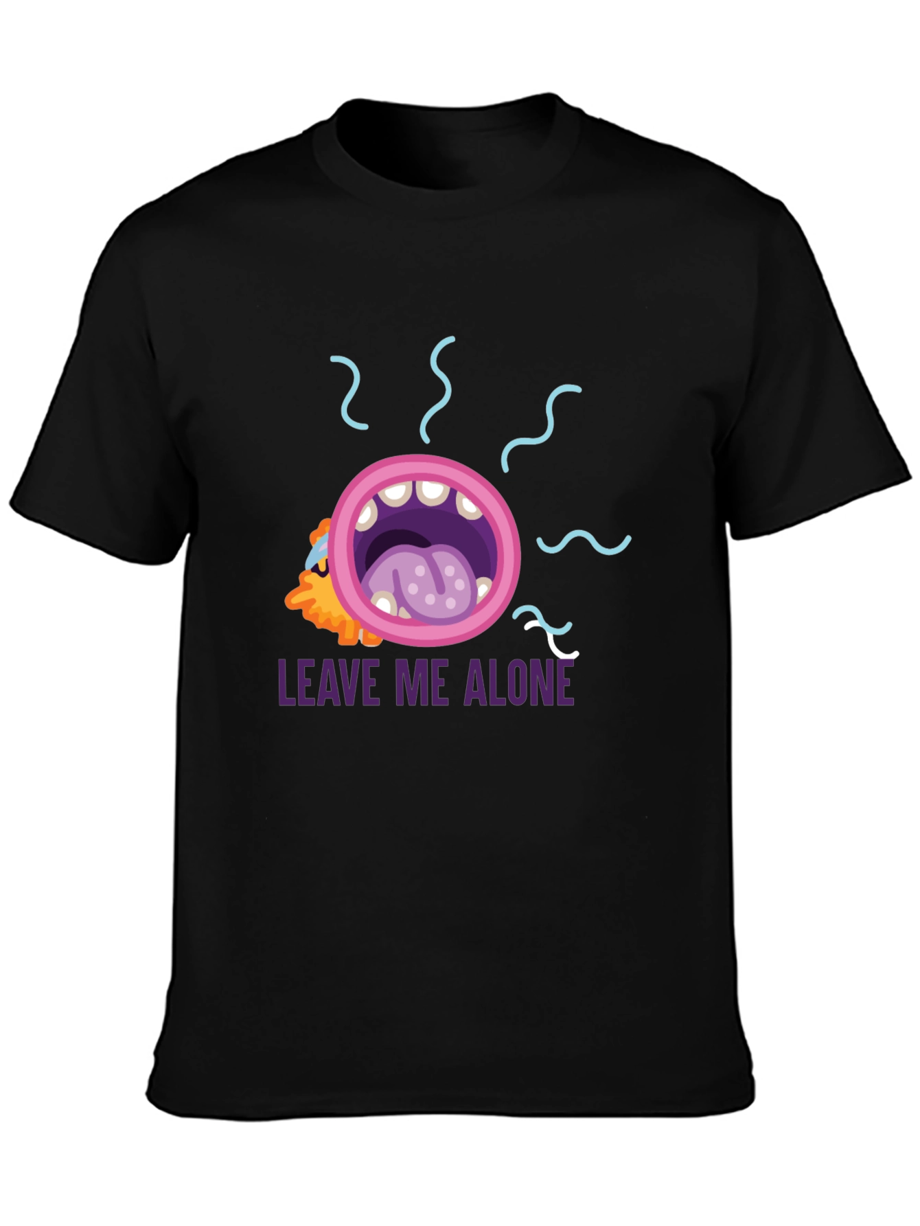 Black Leave Me Alone Graphic Tee - Black view 3