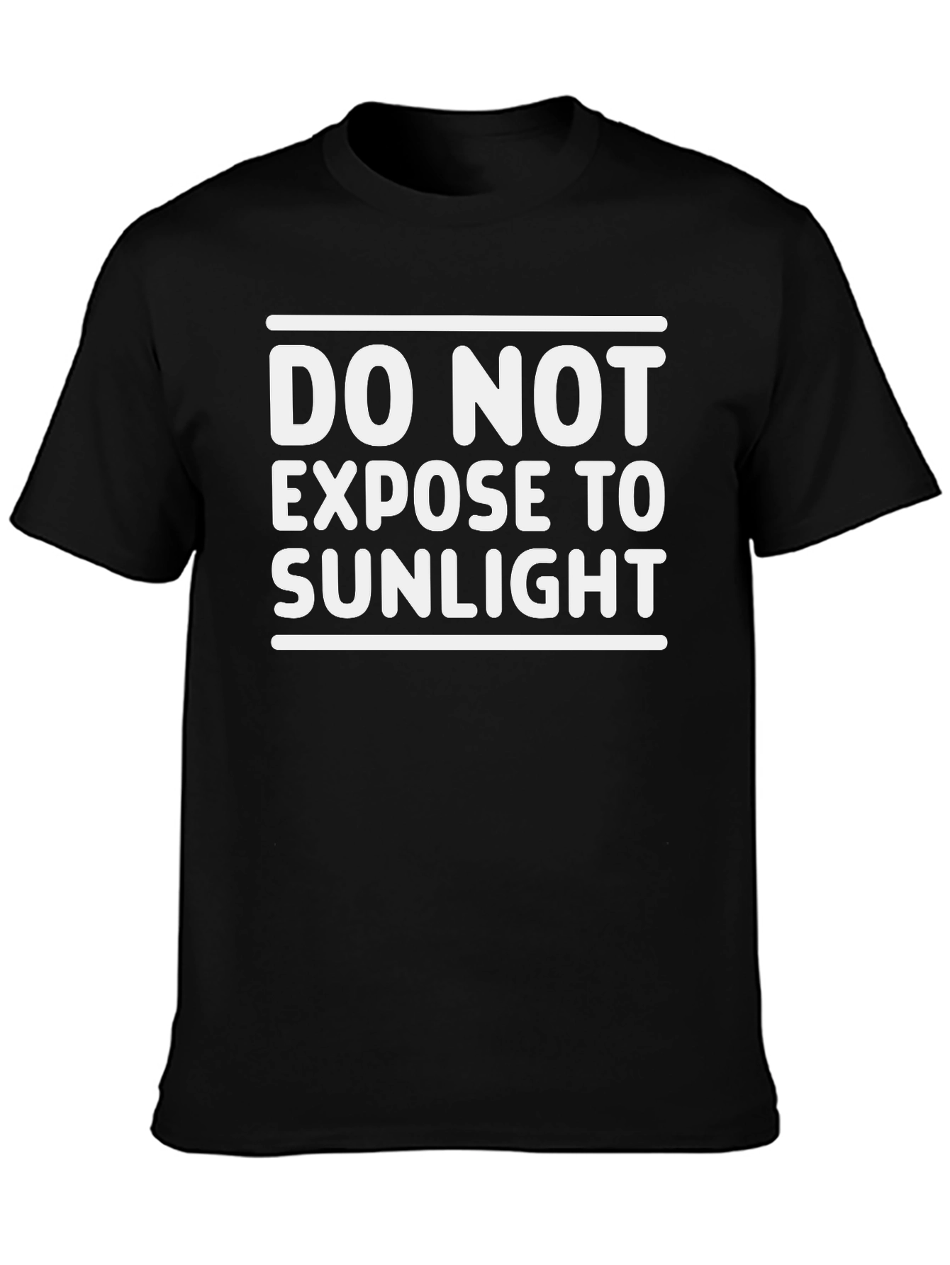 Black Do Not Expose to Sunlight Graphic Tee view 3