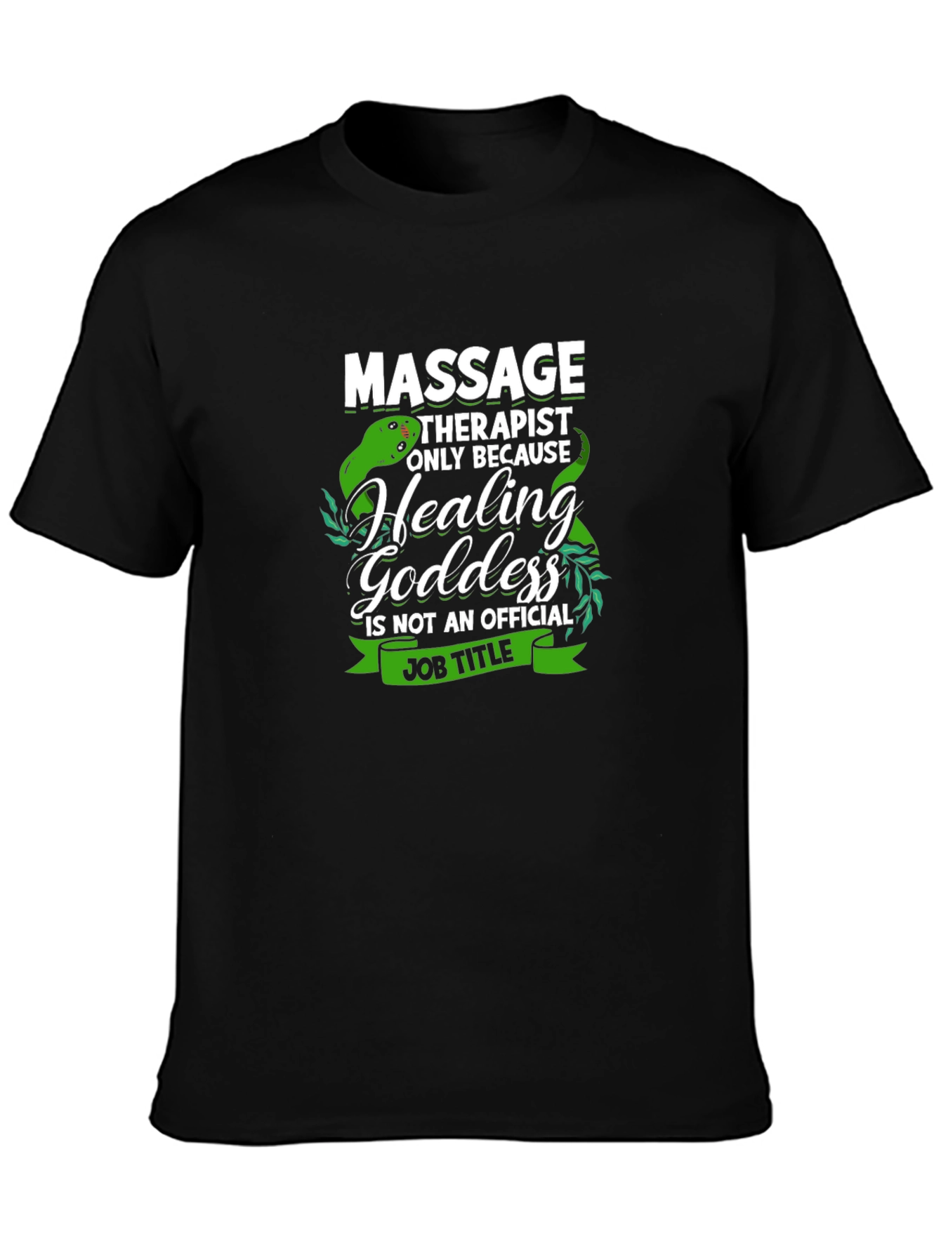Black Massage Therapist Healing Goddess T-Shirt view 3