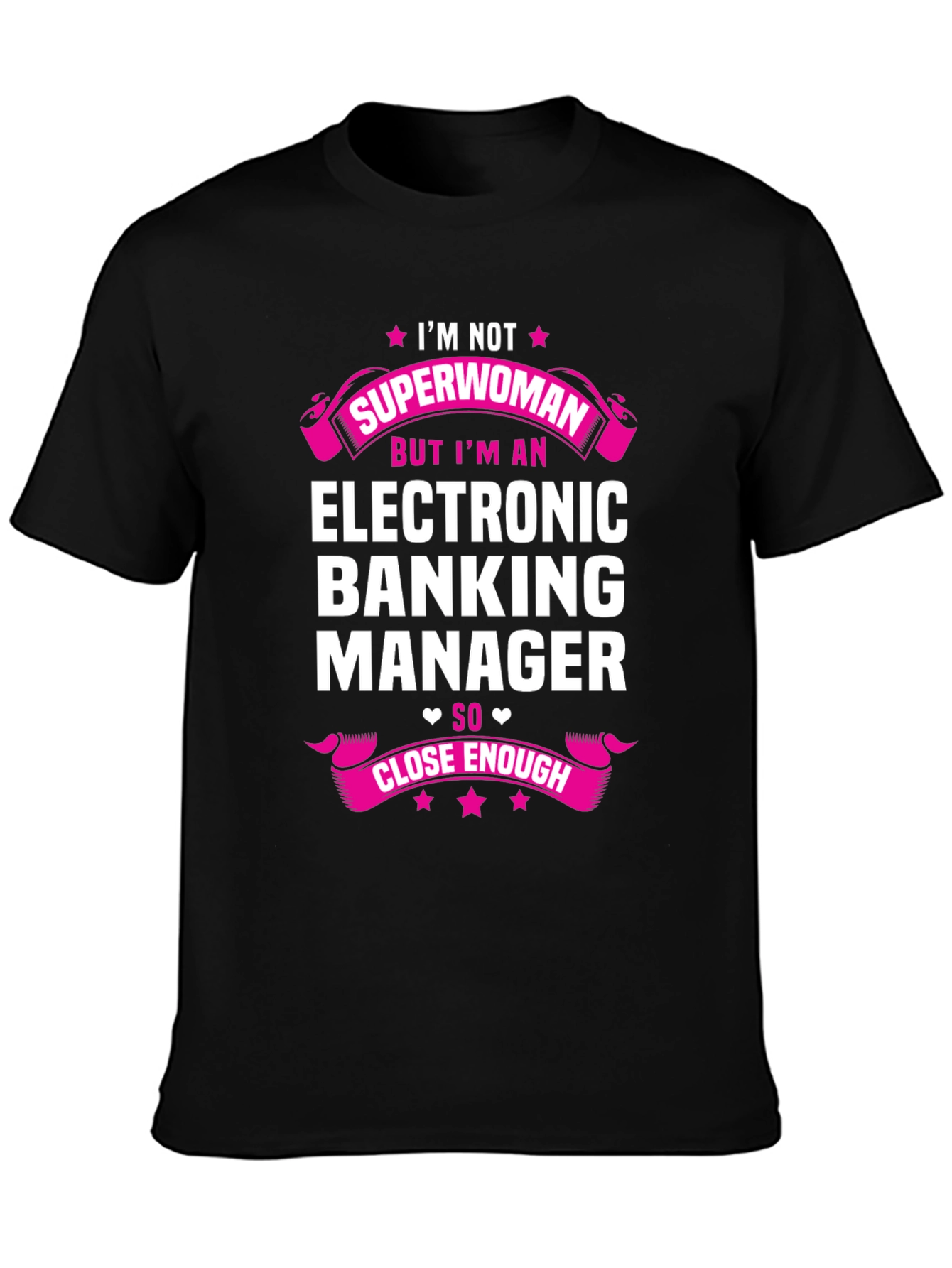 Black Electronic Banking Manager T-Shirt view 3