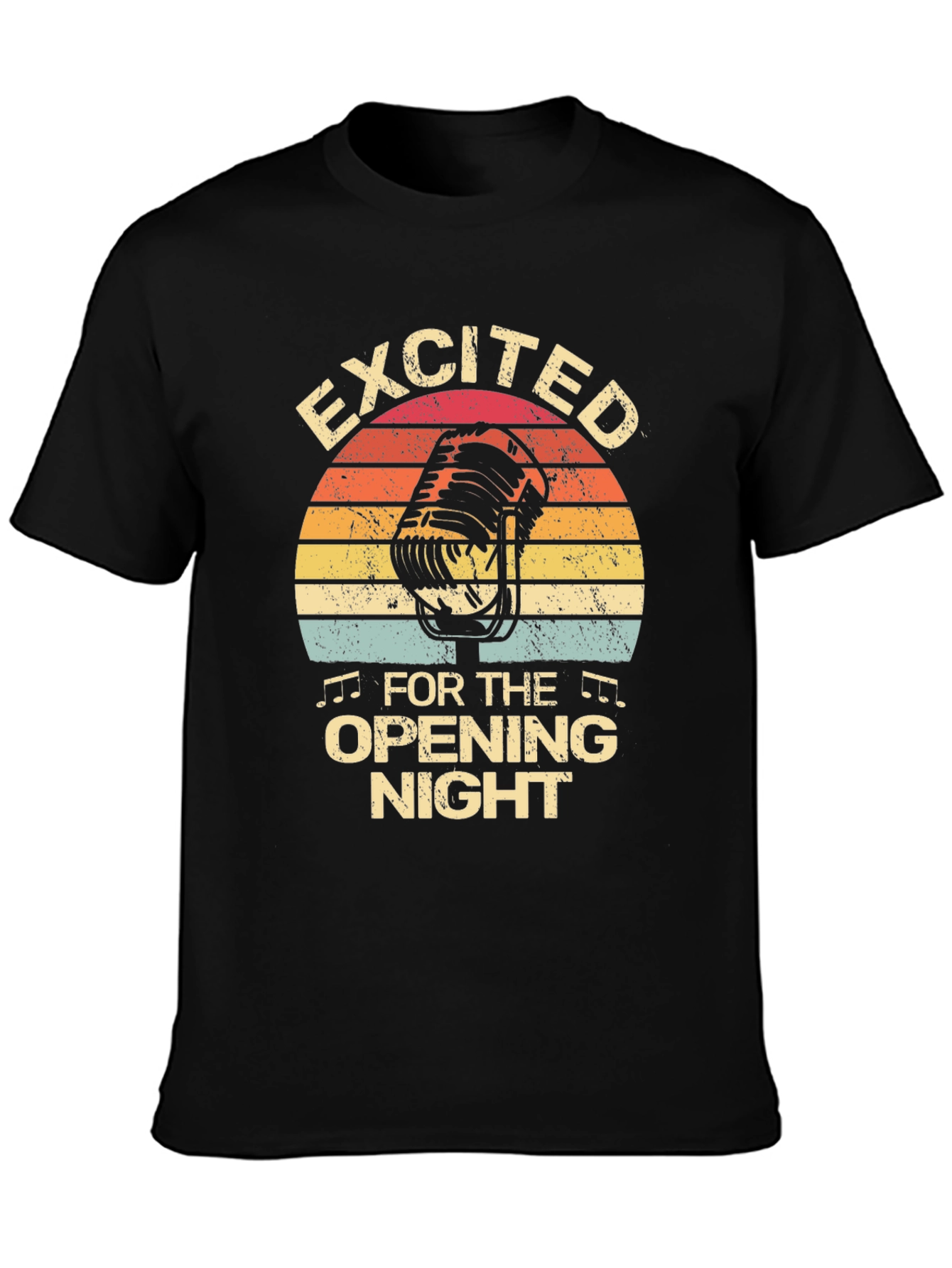 Black Excited For Opening Night Black T-Shirt view 3