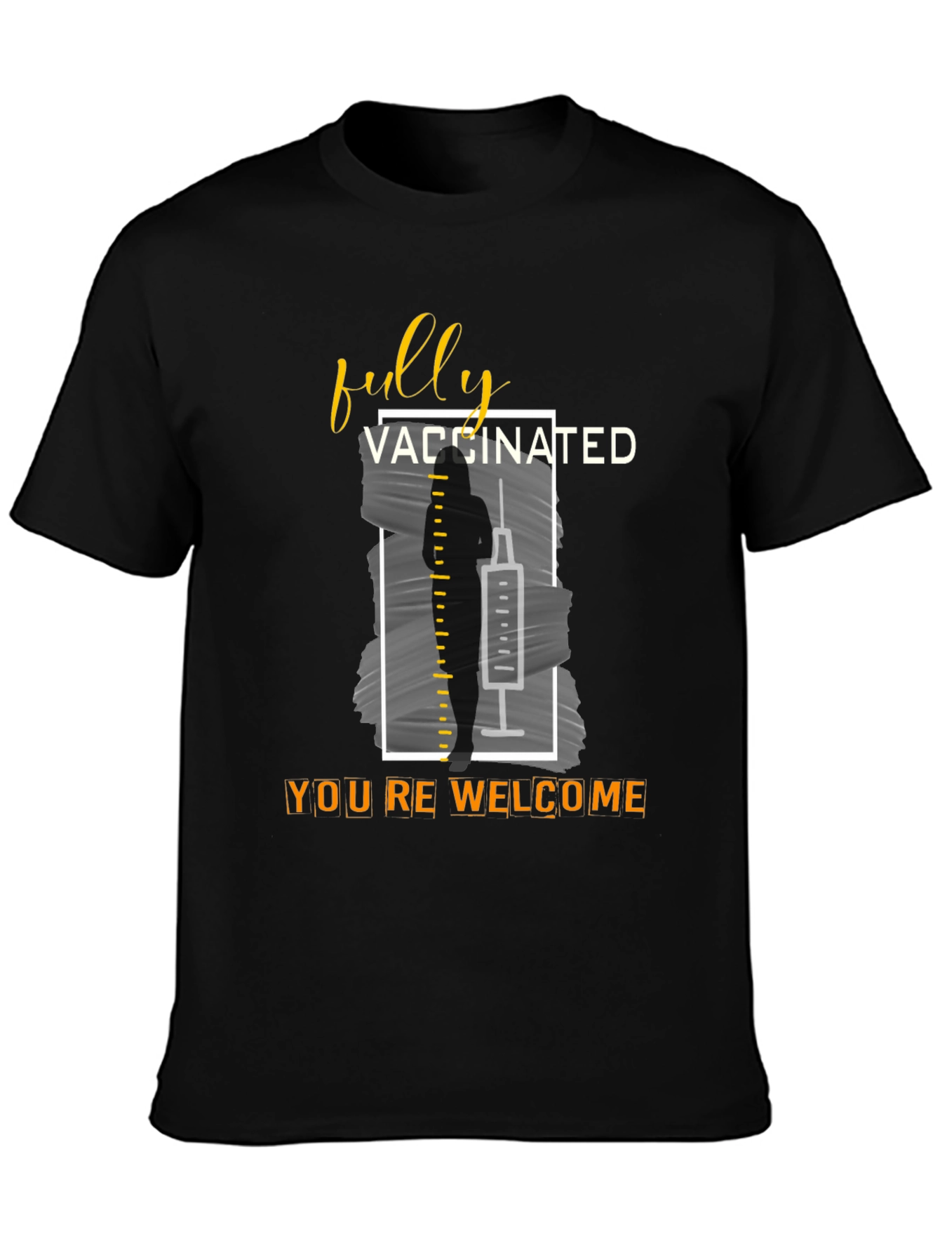 Black Fully Vaccinated T-Shirt view 3