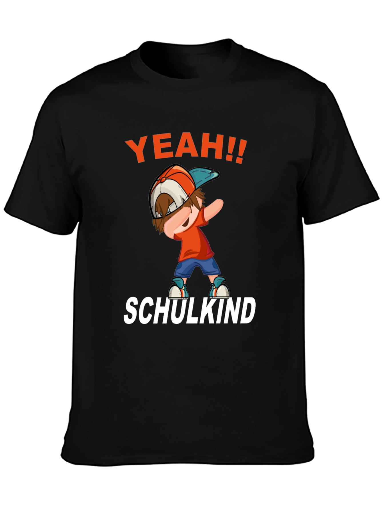 Black Yeah! Schulkinder T-Shirt - Fun School Tee view 3