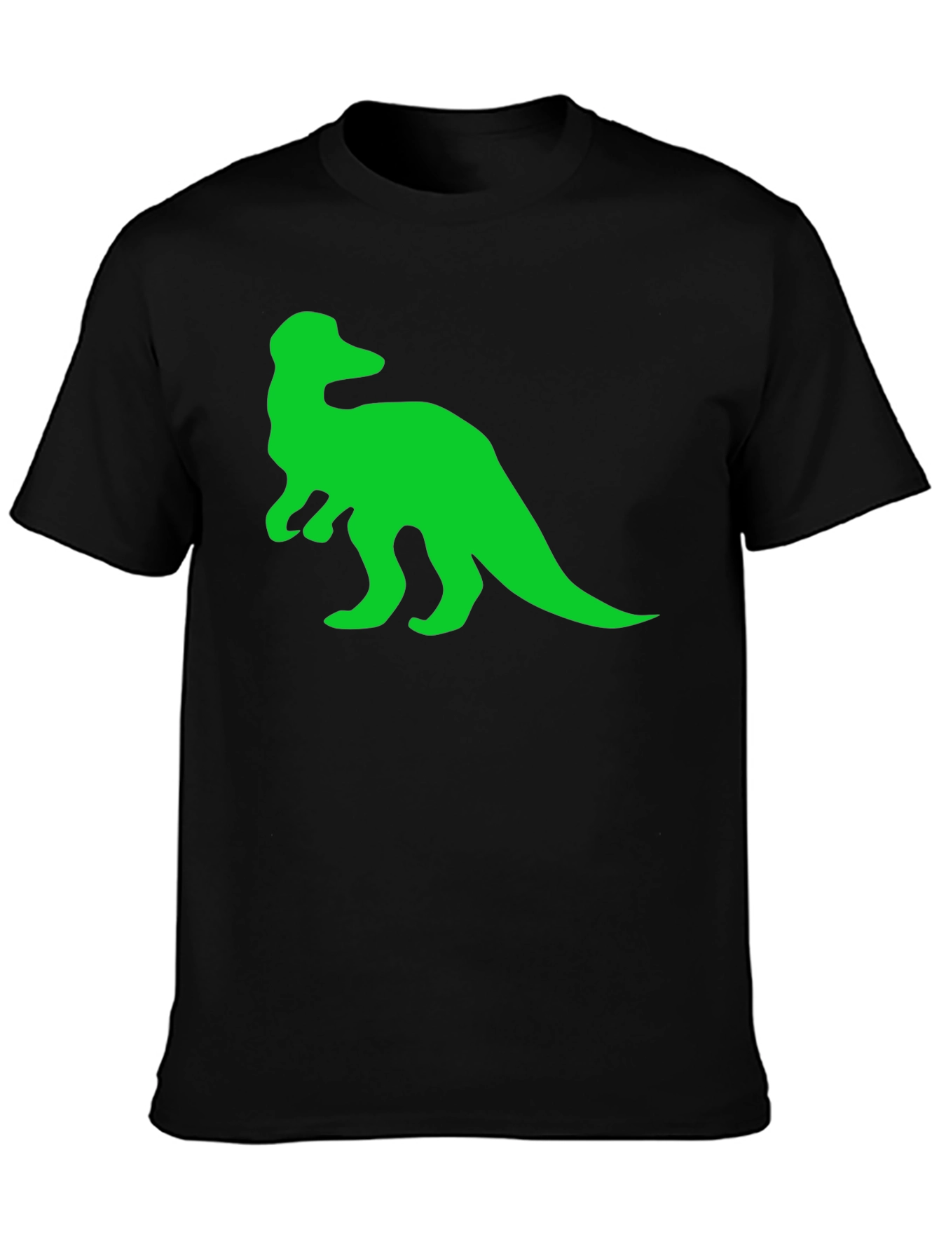 Black Dino Graphic Tee - Black Cotton Comfort view 3