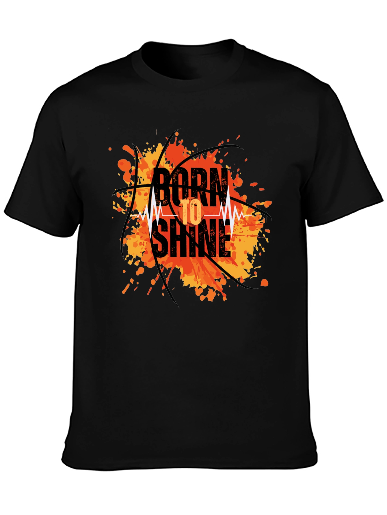 Black Born to Shine Basketball Graphic Tee view 3