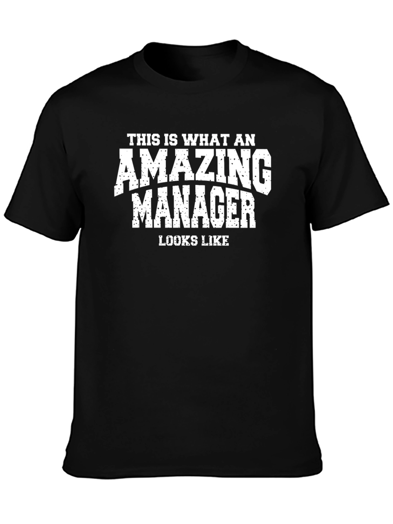 Black Amazing Manager Graphic T-Shirt - Black Cotton Tee view 3