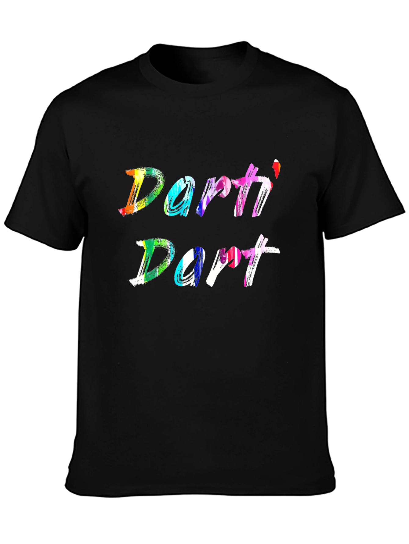 Black Colorful Darti' Dart T-Shirt view 3