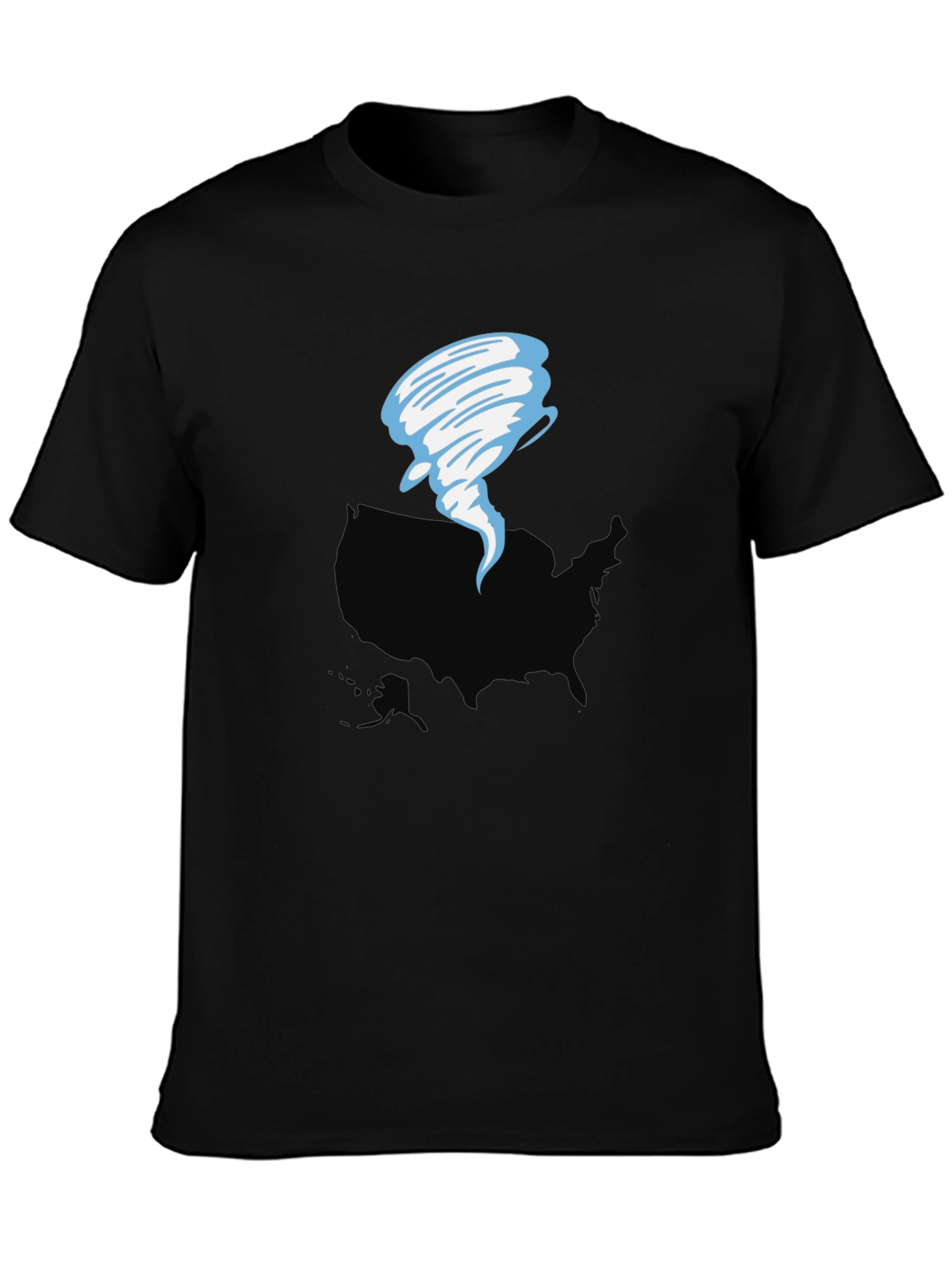 Black Tornado USA Graphic T-Shirt - Weather Tee view 3