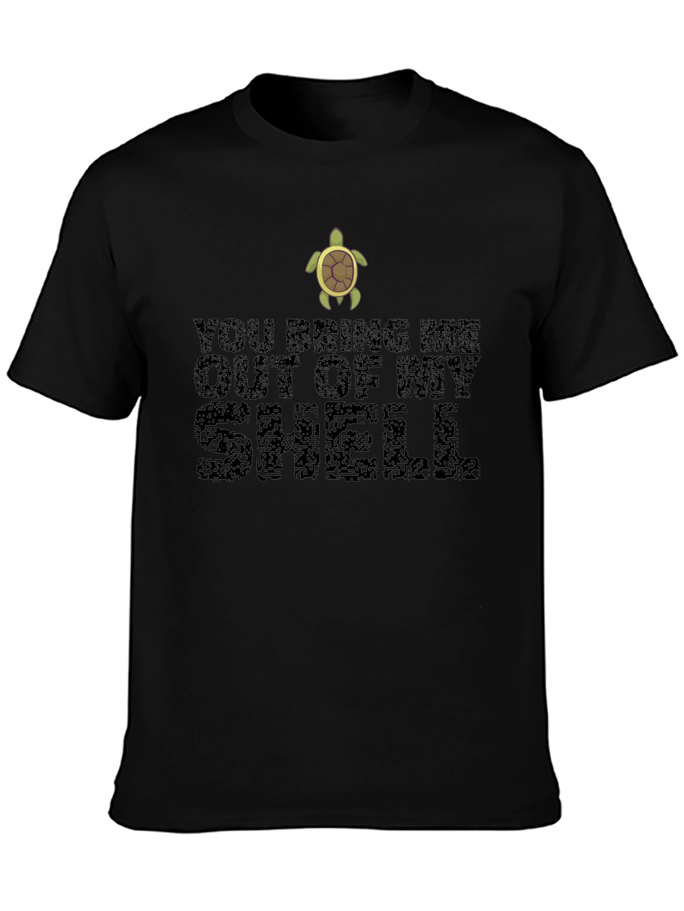 Black You Bring Me Out of My Shell Turtle T-Shirt view 3