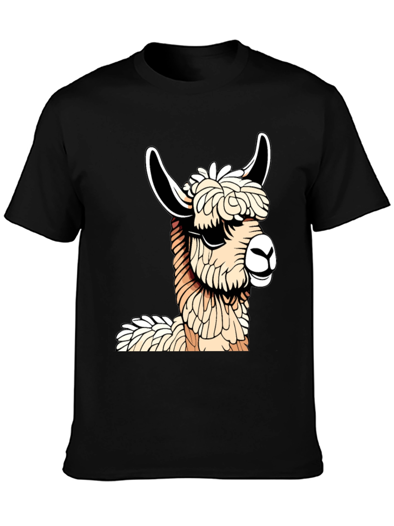 Black Llama Graphic Tee - Cool & Comfortable view 3