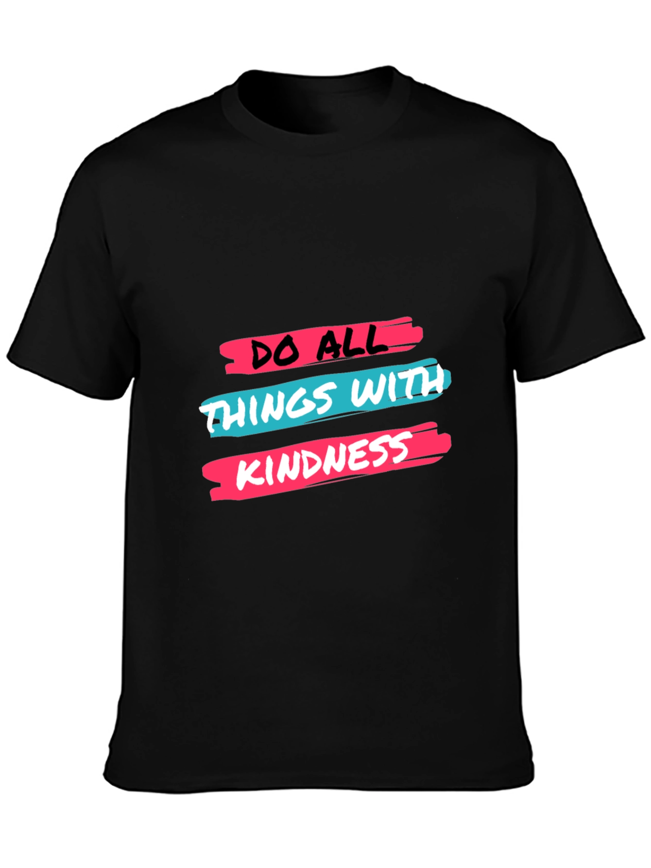 Black Kindness Graphic Tee - Black Unisex T-Shirt view 3