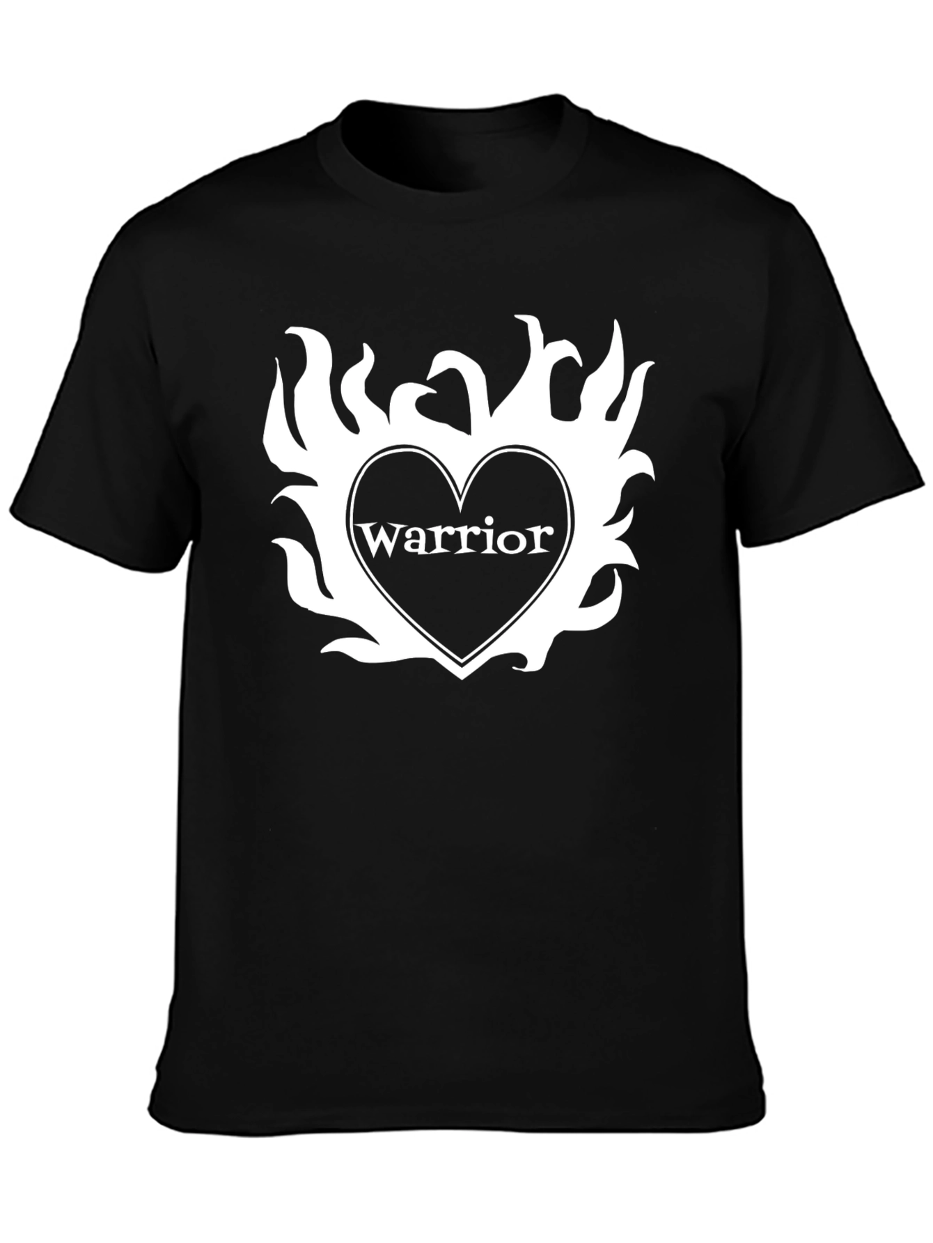 Black Warrior Heart Graphic T-Shirt - Stylish Black Tee view 3