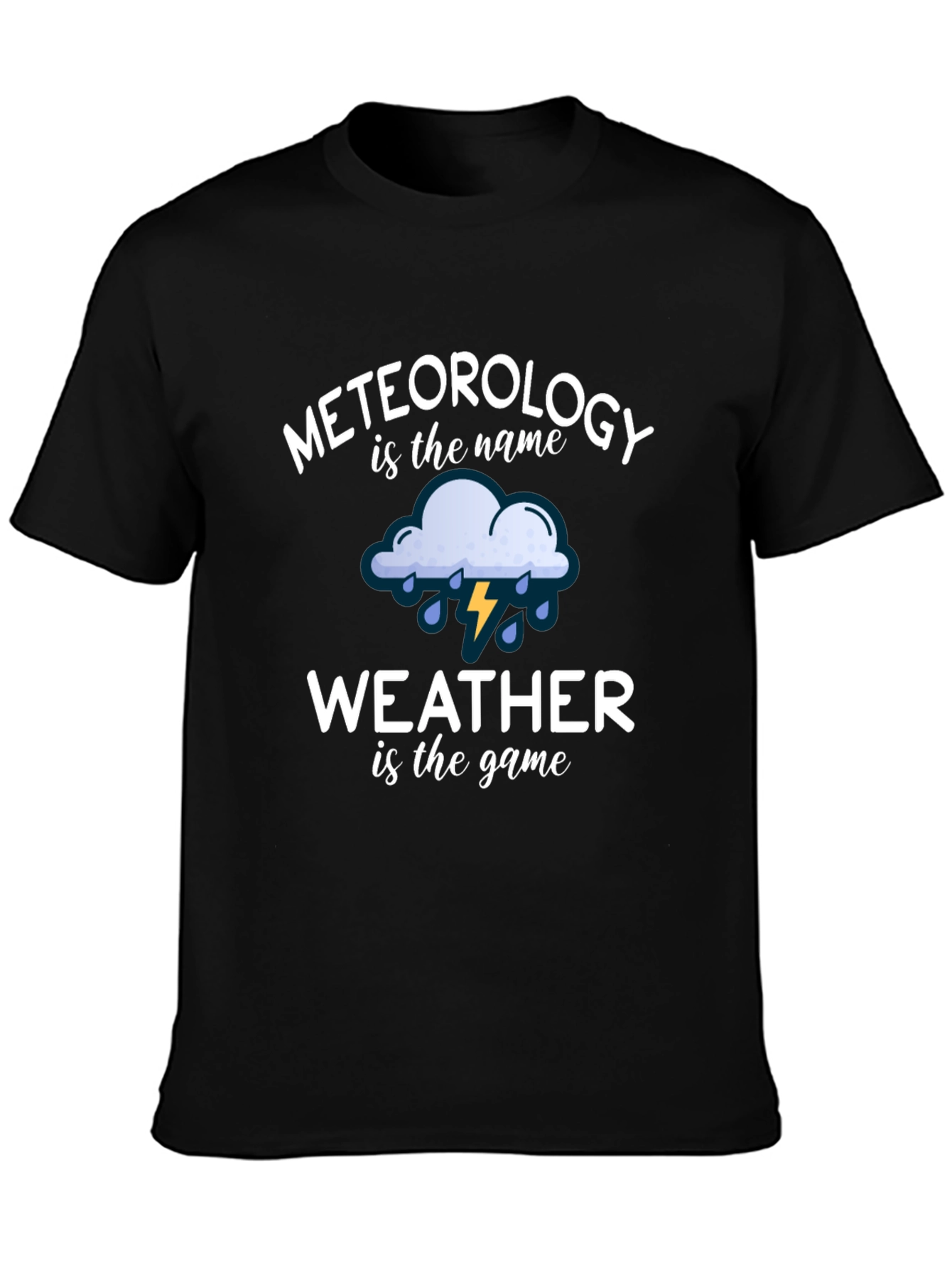Black Meteorology Weather Graphic Novelty Tee view 3