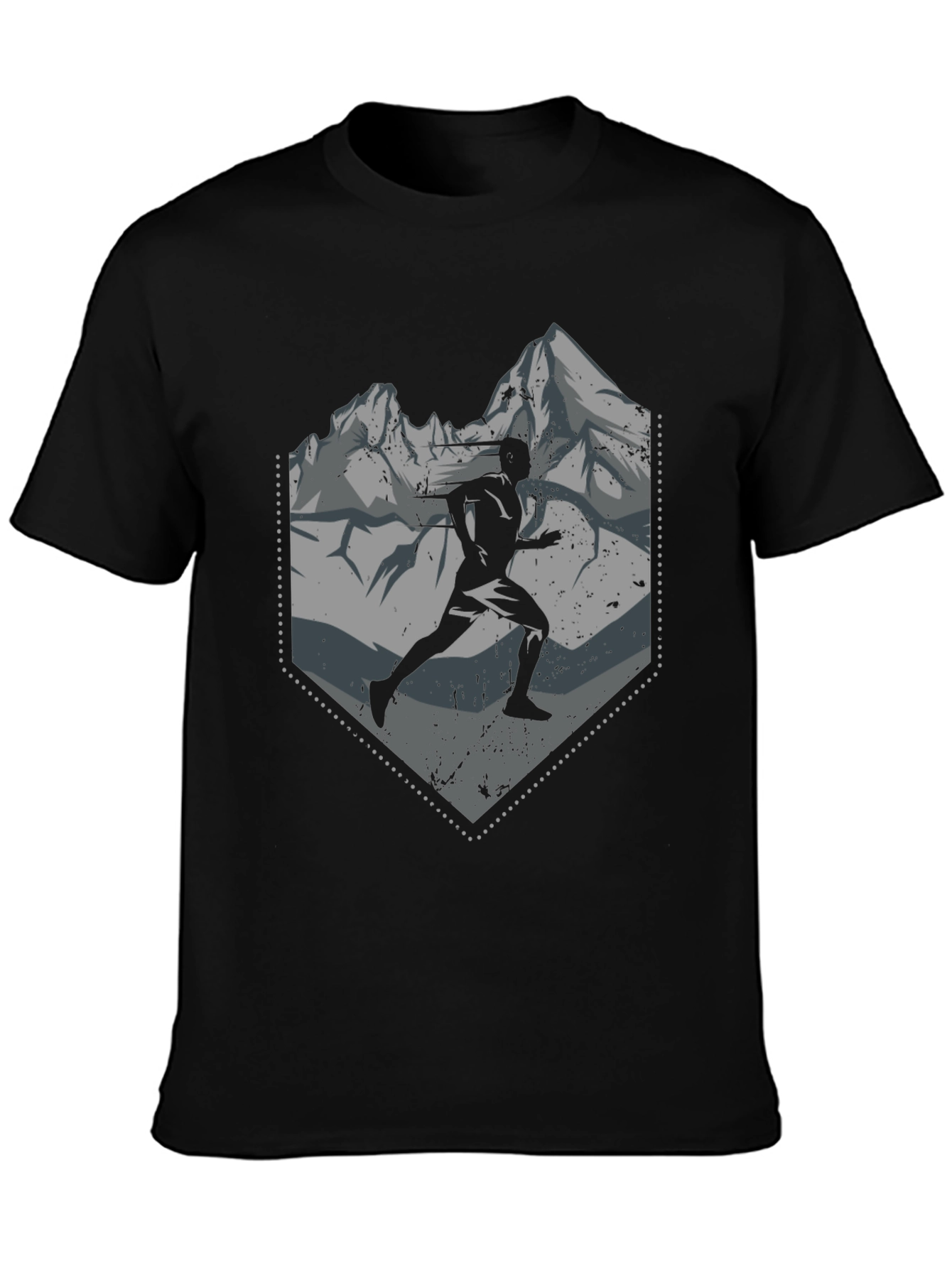 Black Mountain Runner Graphic Tee - Black view 3