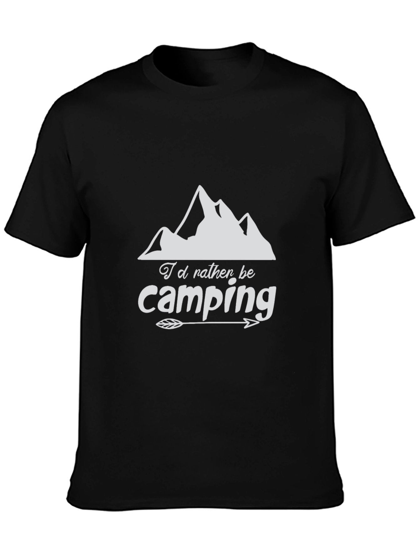 Camping T-Shirt: I'd Rather Be Camping Graphic Tee - 3