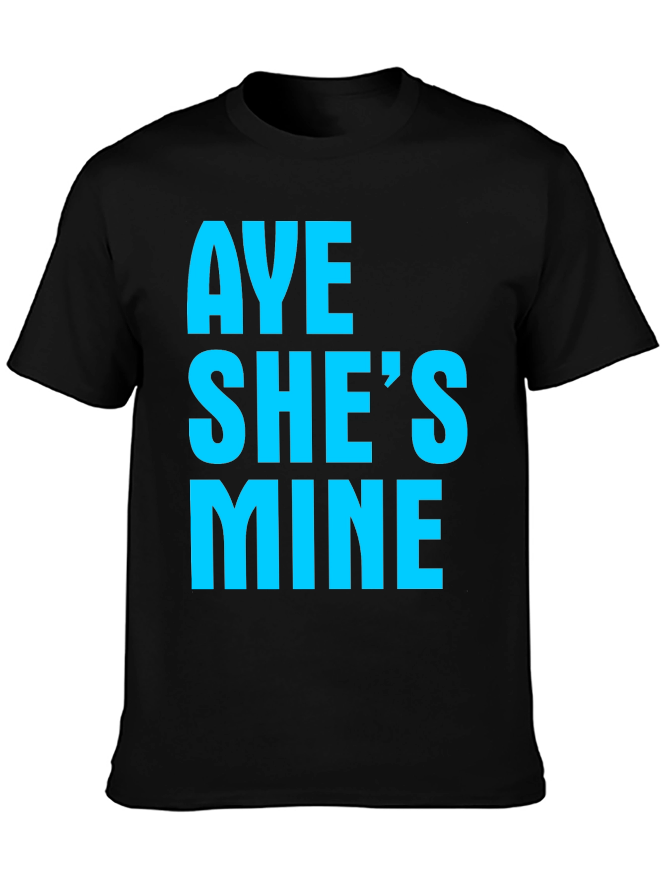 Black Aye She's Mine Graphic Tee - Black view 3