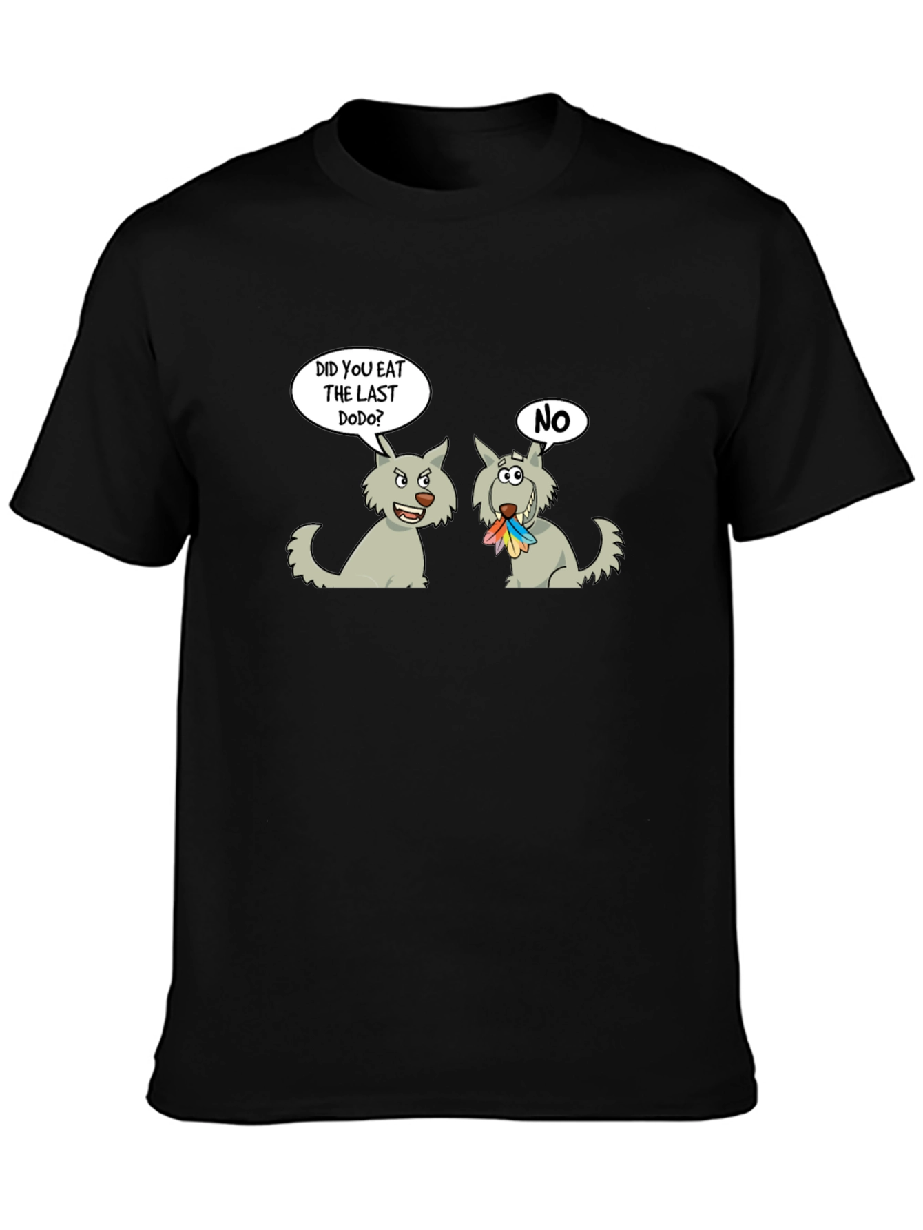 Black Funny Did You Eat the Last Dodo Black T-Shirt view 3