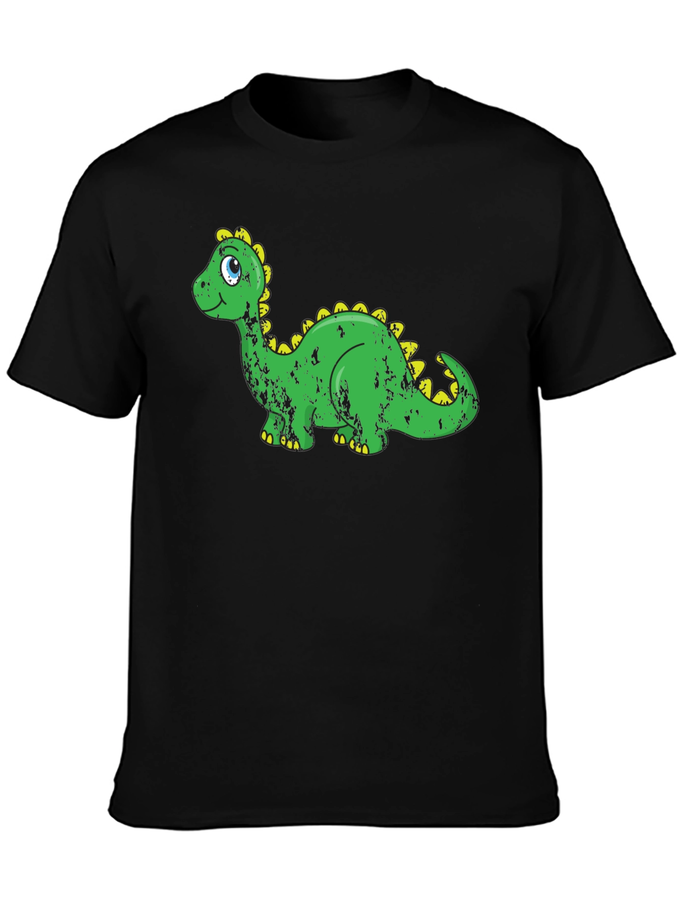 Black Cartoon Dinosaur Graphic Print T-Shirt view 3