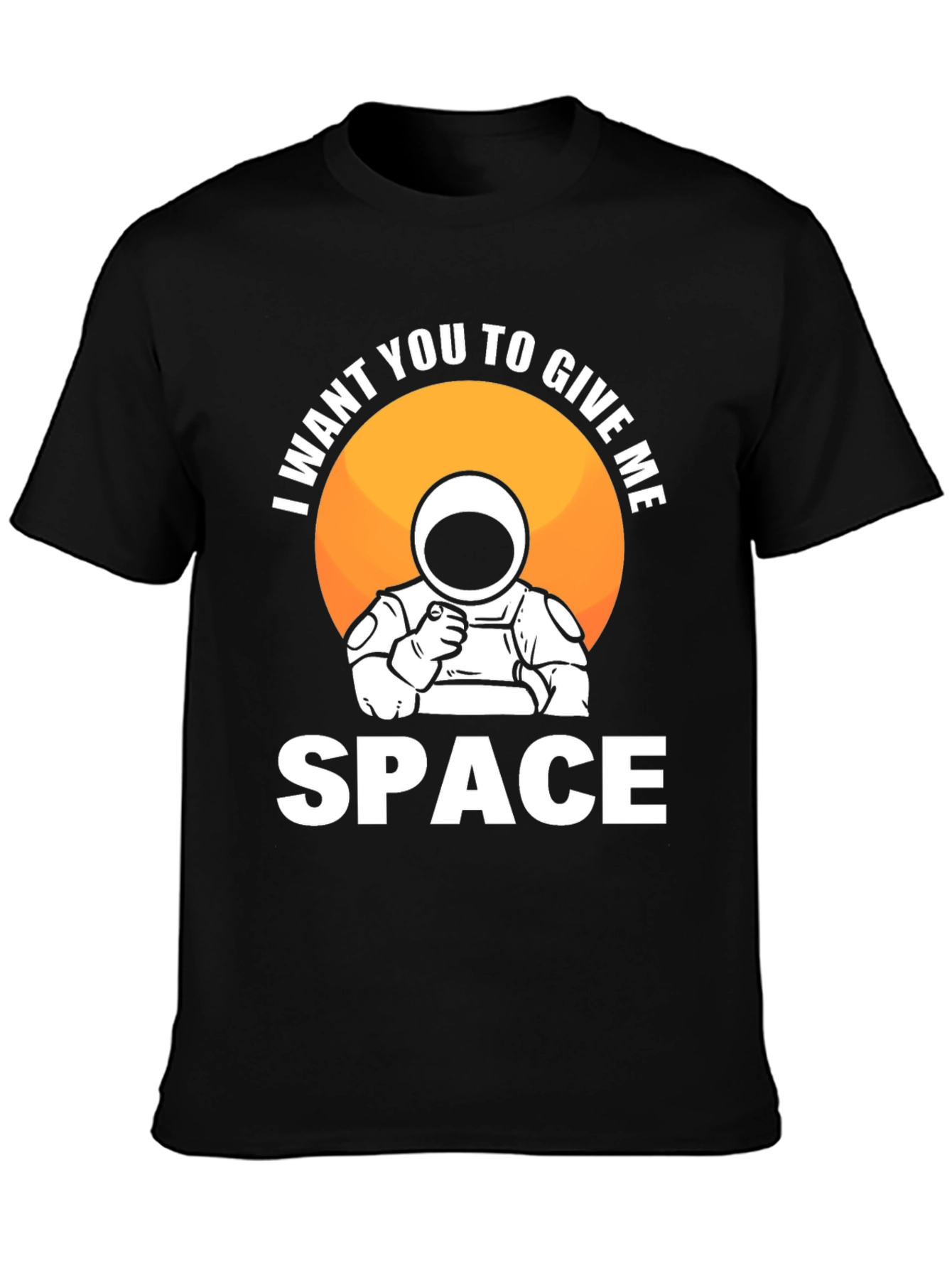 Black Give Me Space Astronaut Graphic Tee view 3