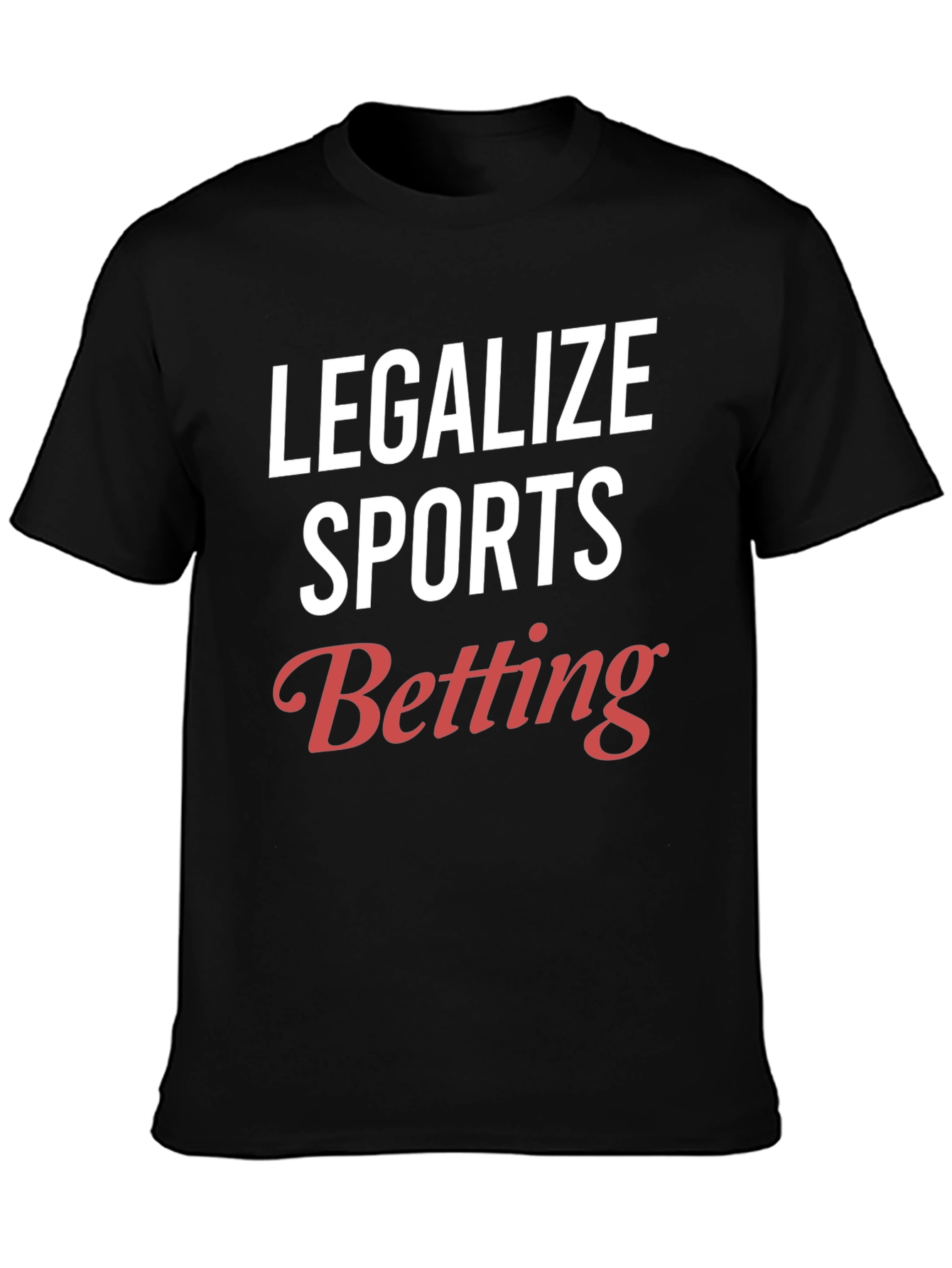 Black Legalize Sports Betting T-Shirt - Black view 3
