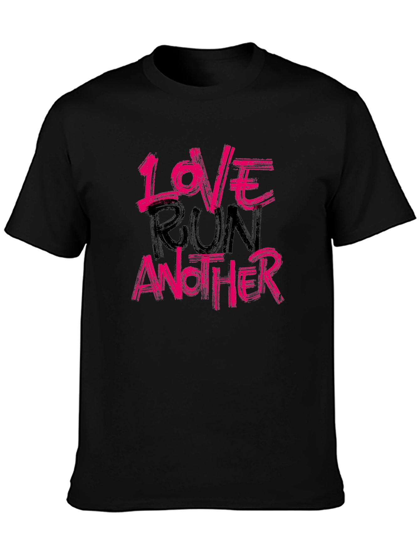 Black Love Run Another Graphic Tee - Soft Cotton Blend view 3