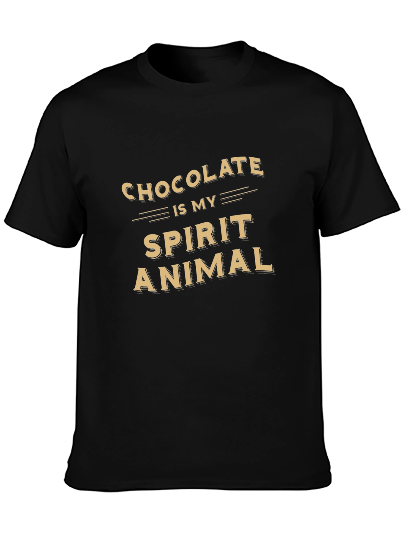 Black Chocolate Is My Spirit Animal Graphic T-Shirt view 3